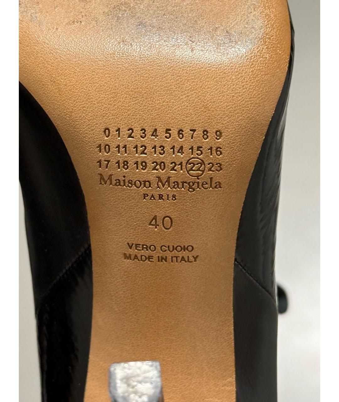 MAISON MARGIELA Черные ботильоны из лакированной кожи, фото 7