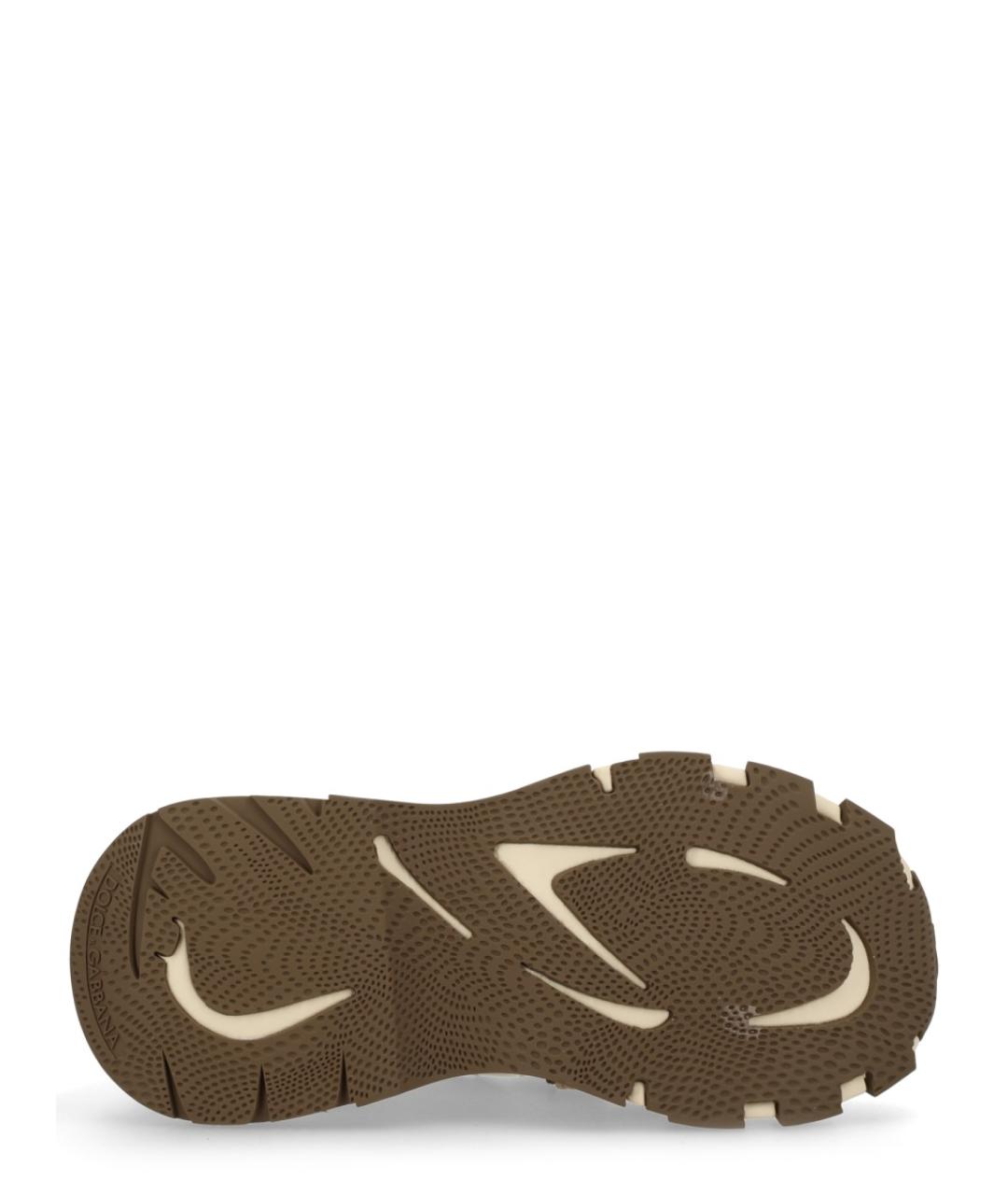 DOLCE&GABBANA Бежевые текстильные низкие кроссовки / кеды, фото 5