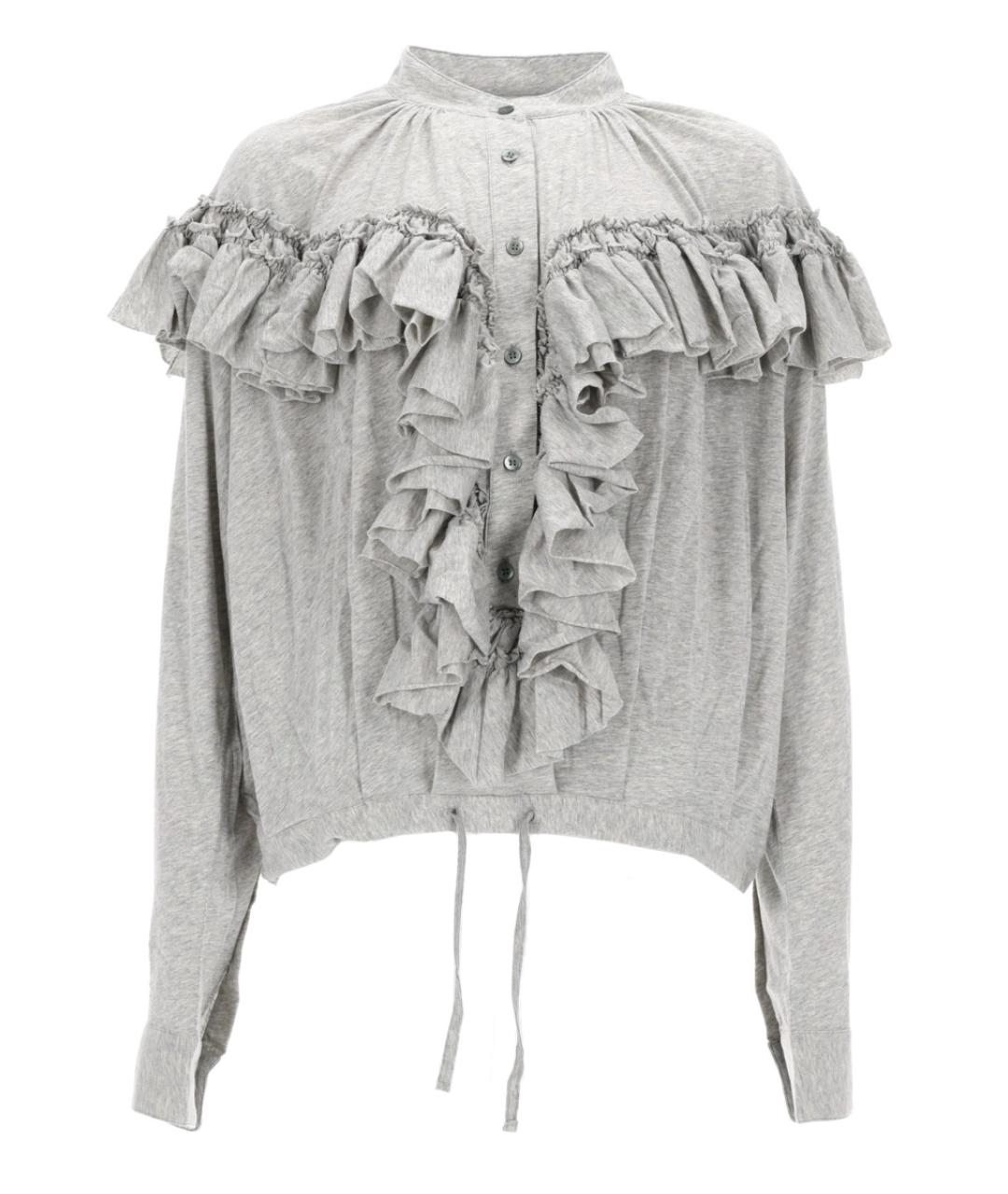 DRIES VAN NOTEN Серая хлопковая блузы, фото 1