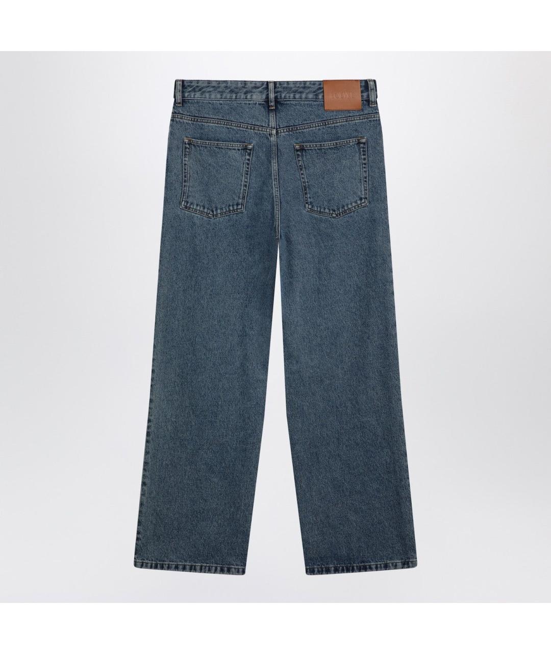 LOEWE Синие хлопковые прямые джинсы, фото 2