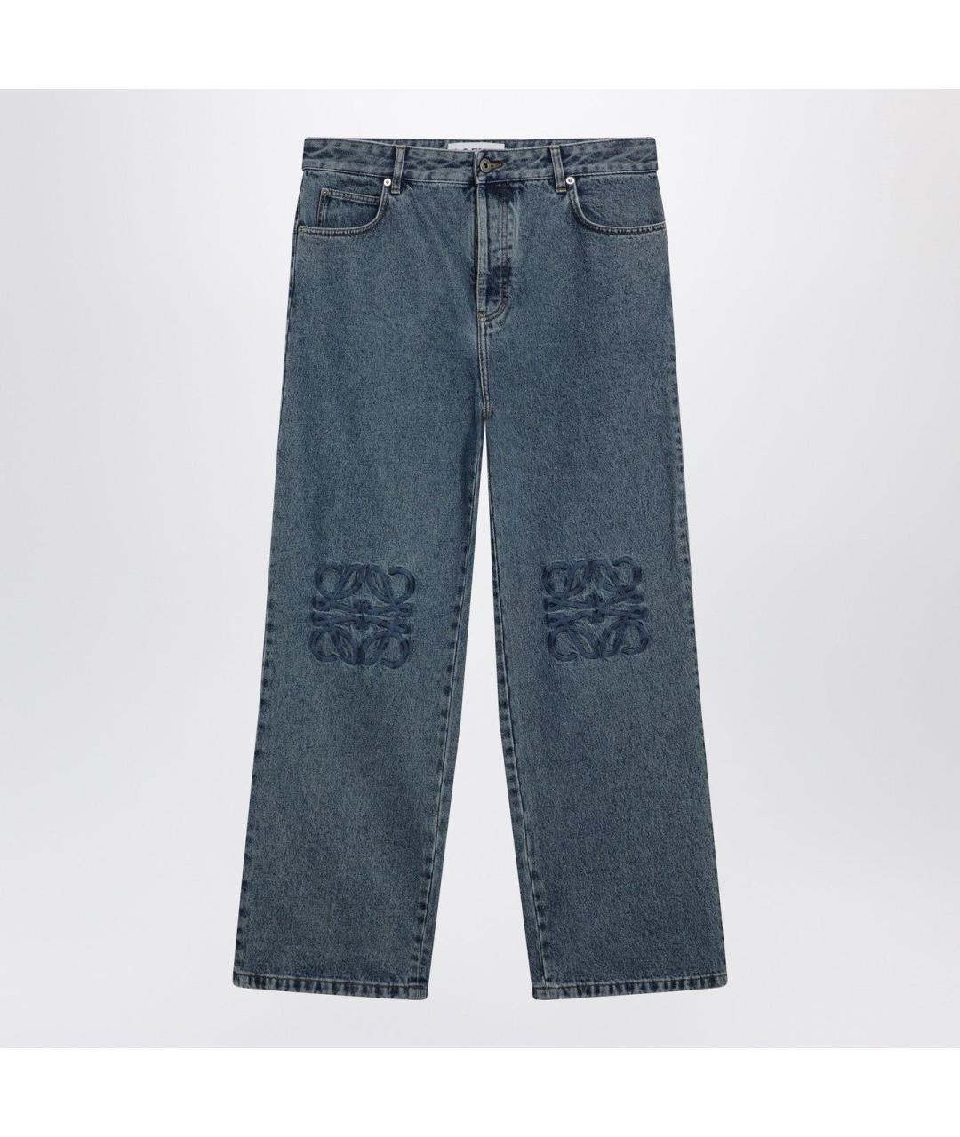 LOEWE Синие хлопковые прямые джинсы, фото 3