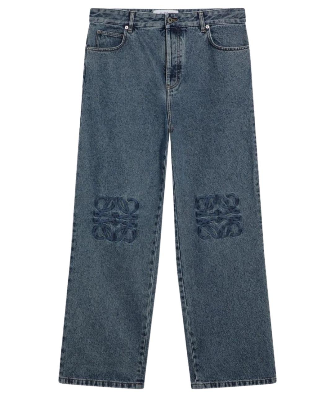 LOEWE Синие хлопковые прямые джинсы, фото 1