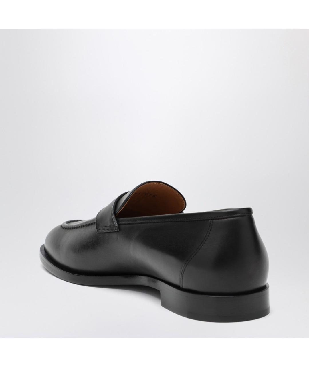 LORO PIANA Черные кожаные лоферы, фото 2
