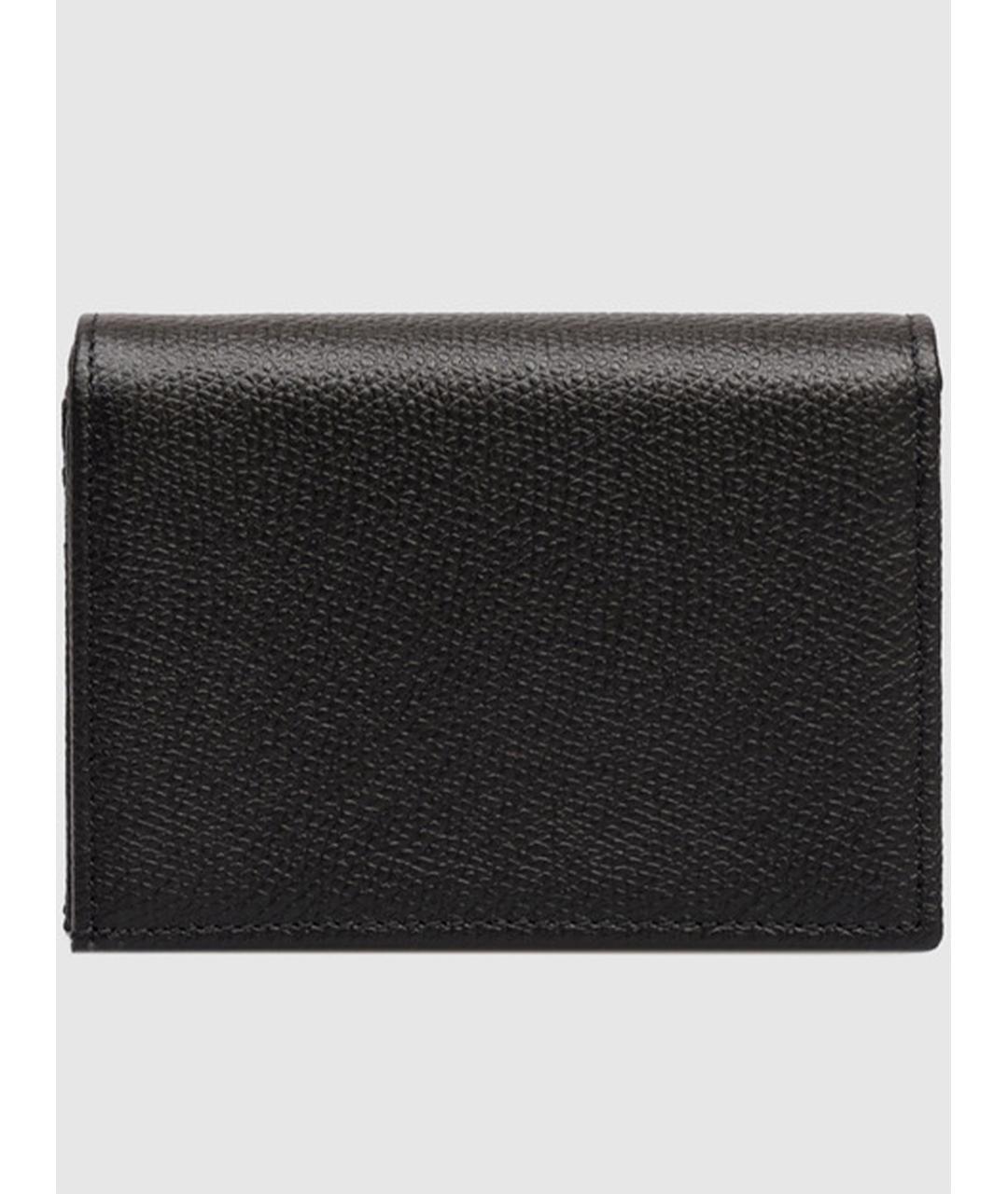 VALENTINO Черный кожаный кошелек, фото 2