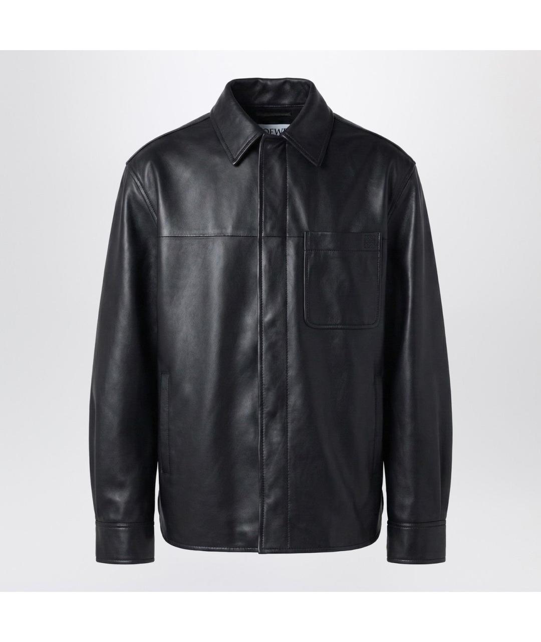 LOEWE Черная кожаная куртка, фото 3