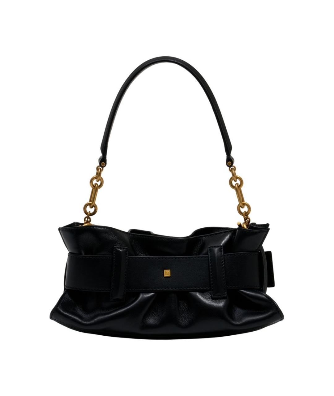 BALMAIN Черная кожаная сумка через плечо, фото 3