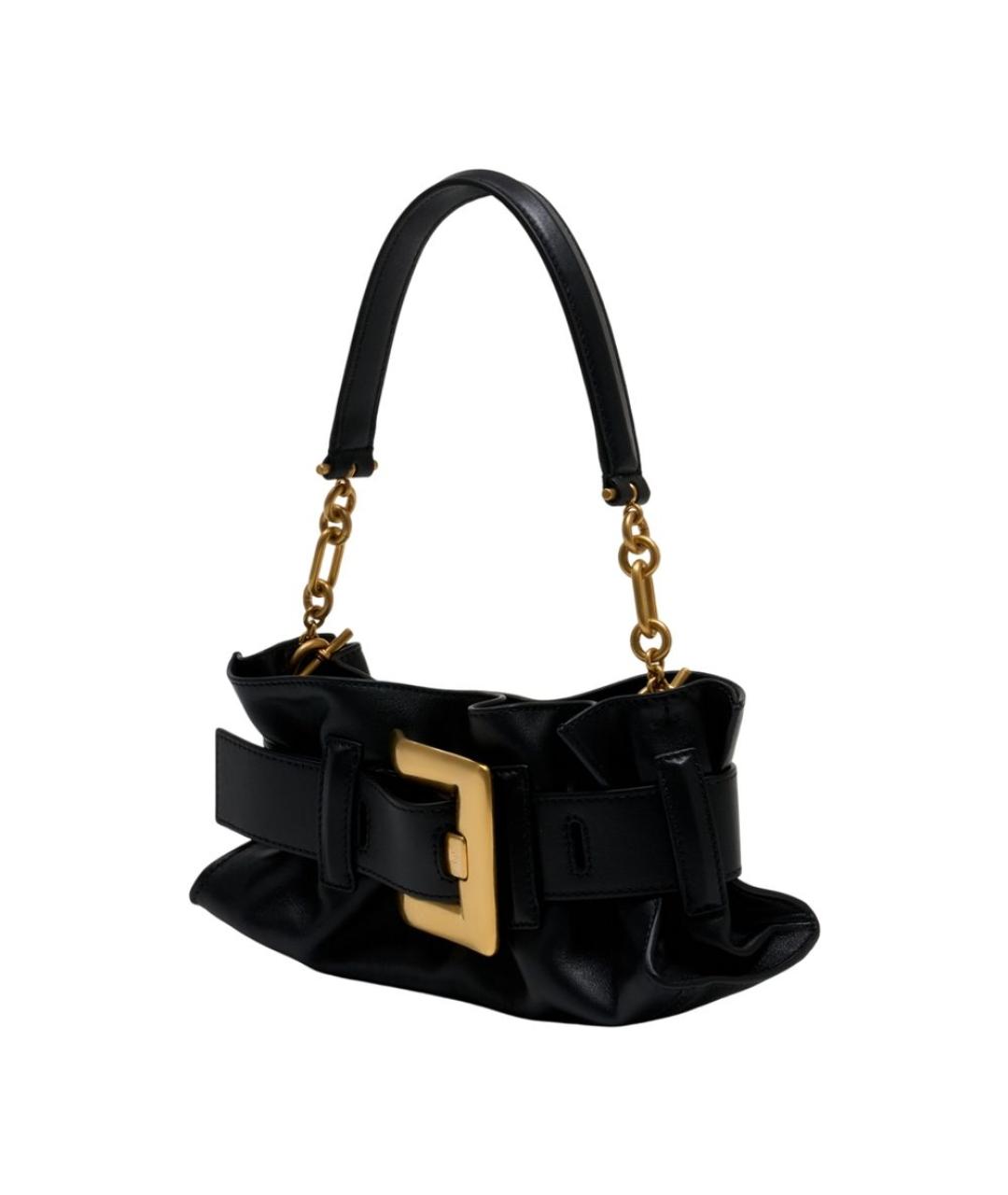 BALMAIN Черная кожаная сумка через плечо, фото 2