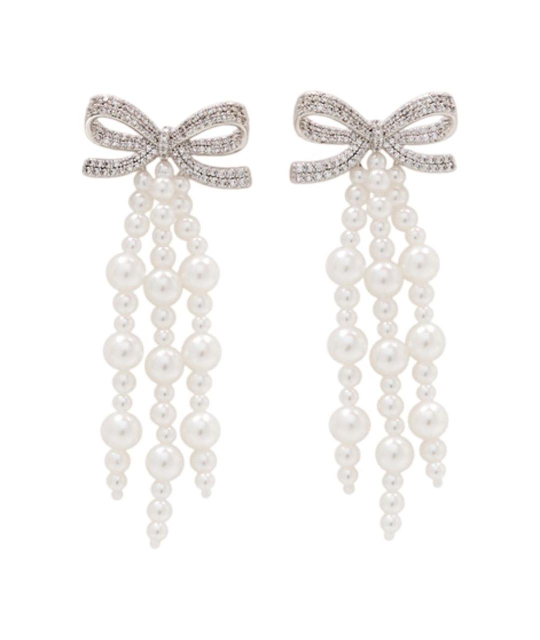 SELF-PORTRAIT Белые серьги, фото 1