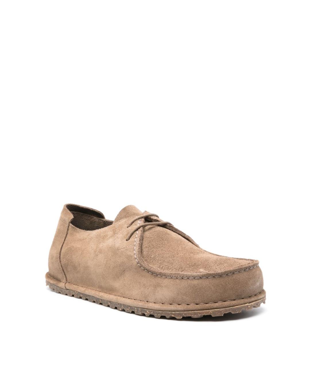 BIRKENSTOCK Бежевые замшевые низкие ботинки, фото 4