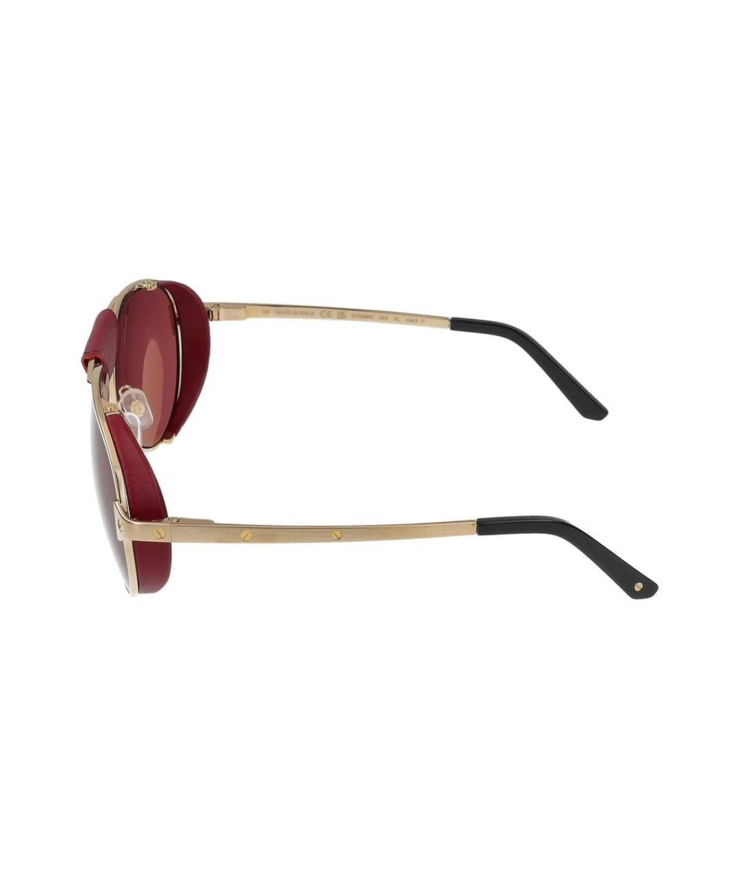 CARTIER Золотые металлические солнцезащитные очки, фото 3