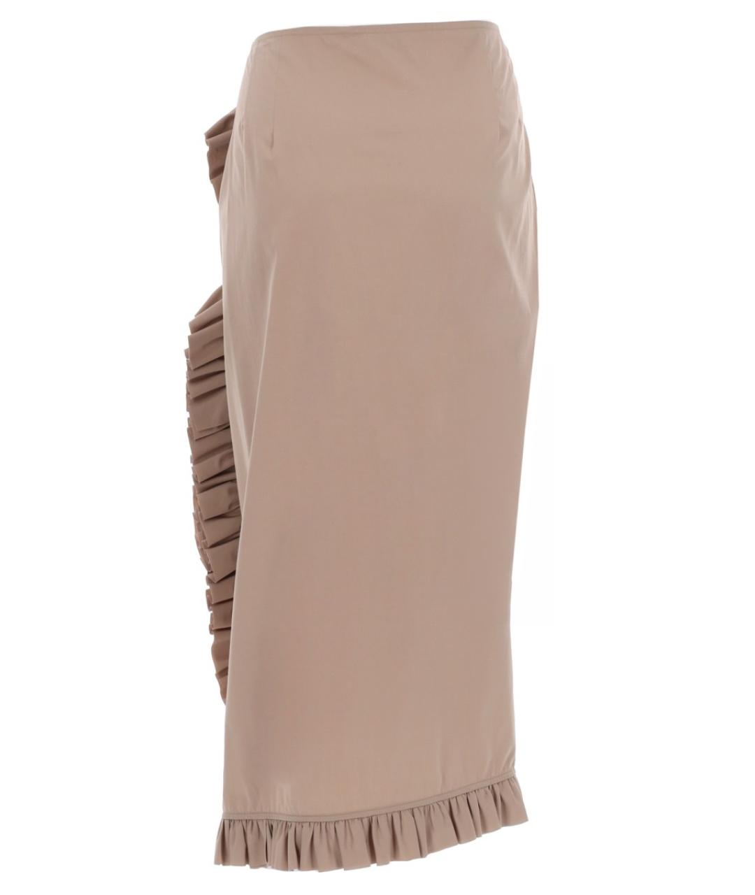 DRIES VAN NOTEN Розовая хлопковая юбка миди, фото 3