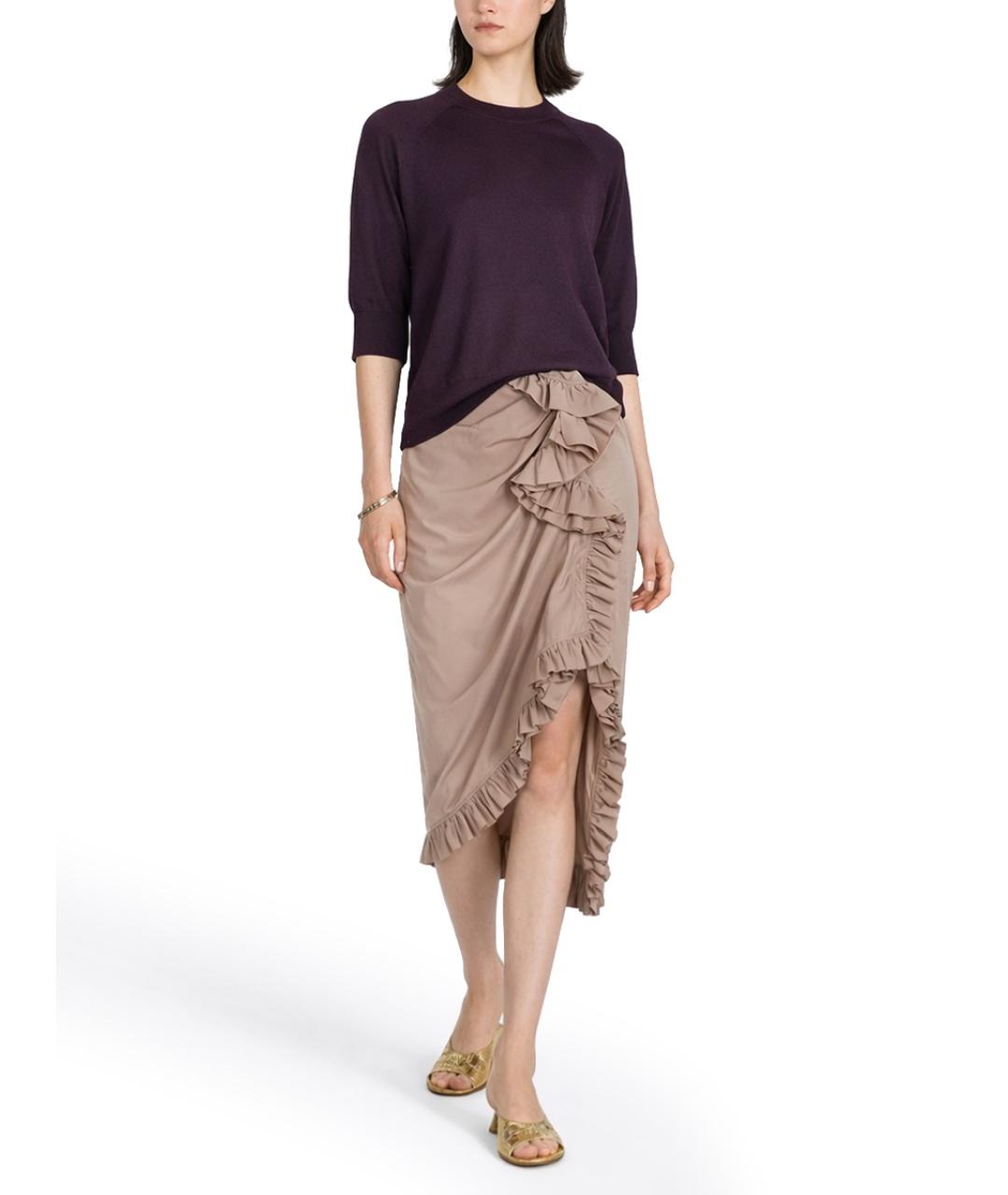 DRIES VAN NOTEN Розовая хлопковая юбка миди, фото 2