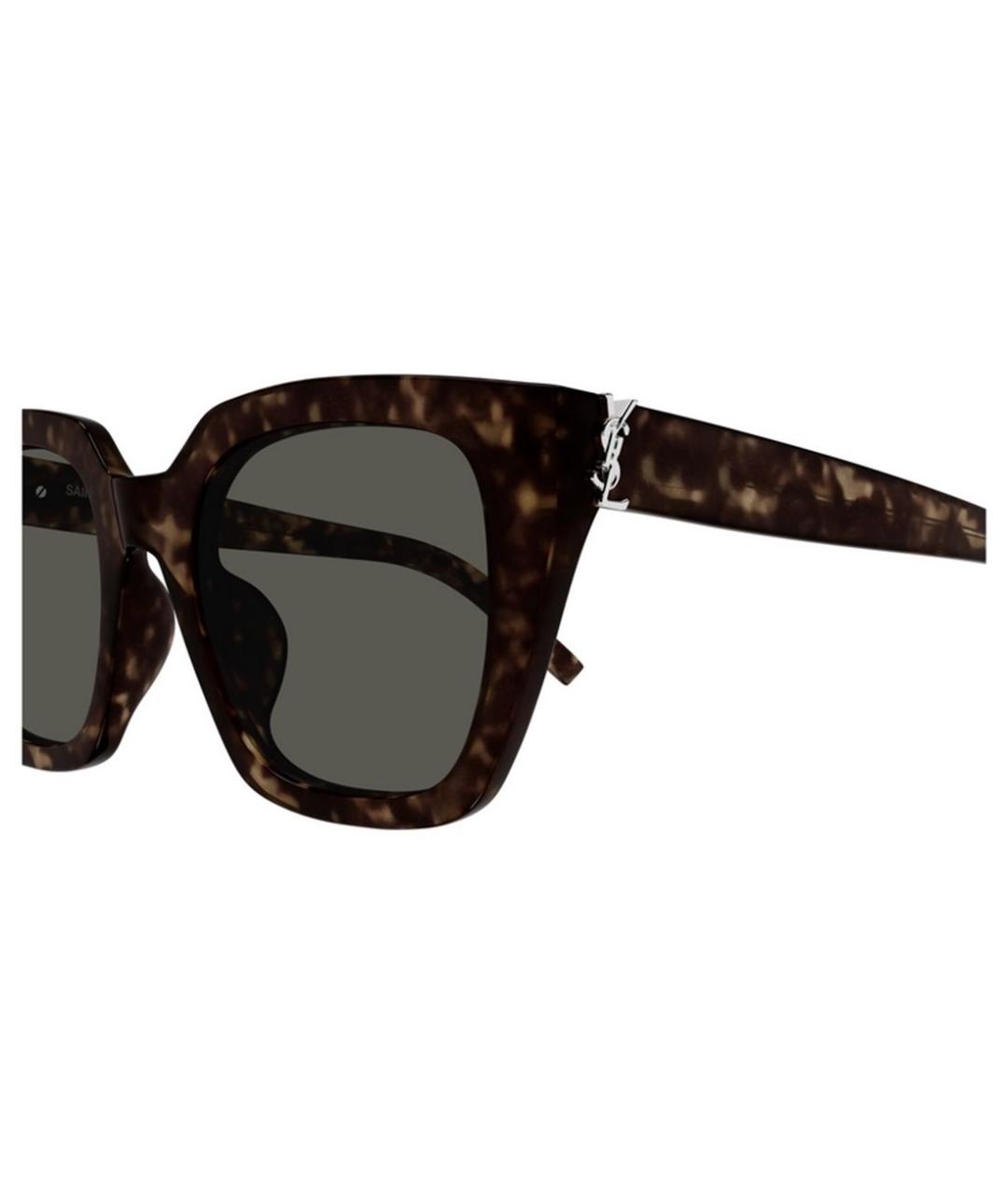 SAINT LAURENT Коричневые солнцезащитные очки, фото 3