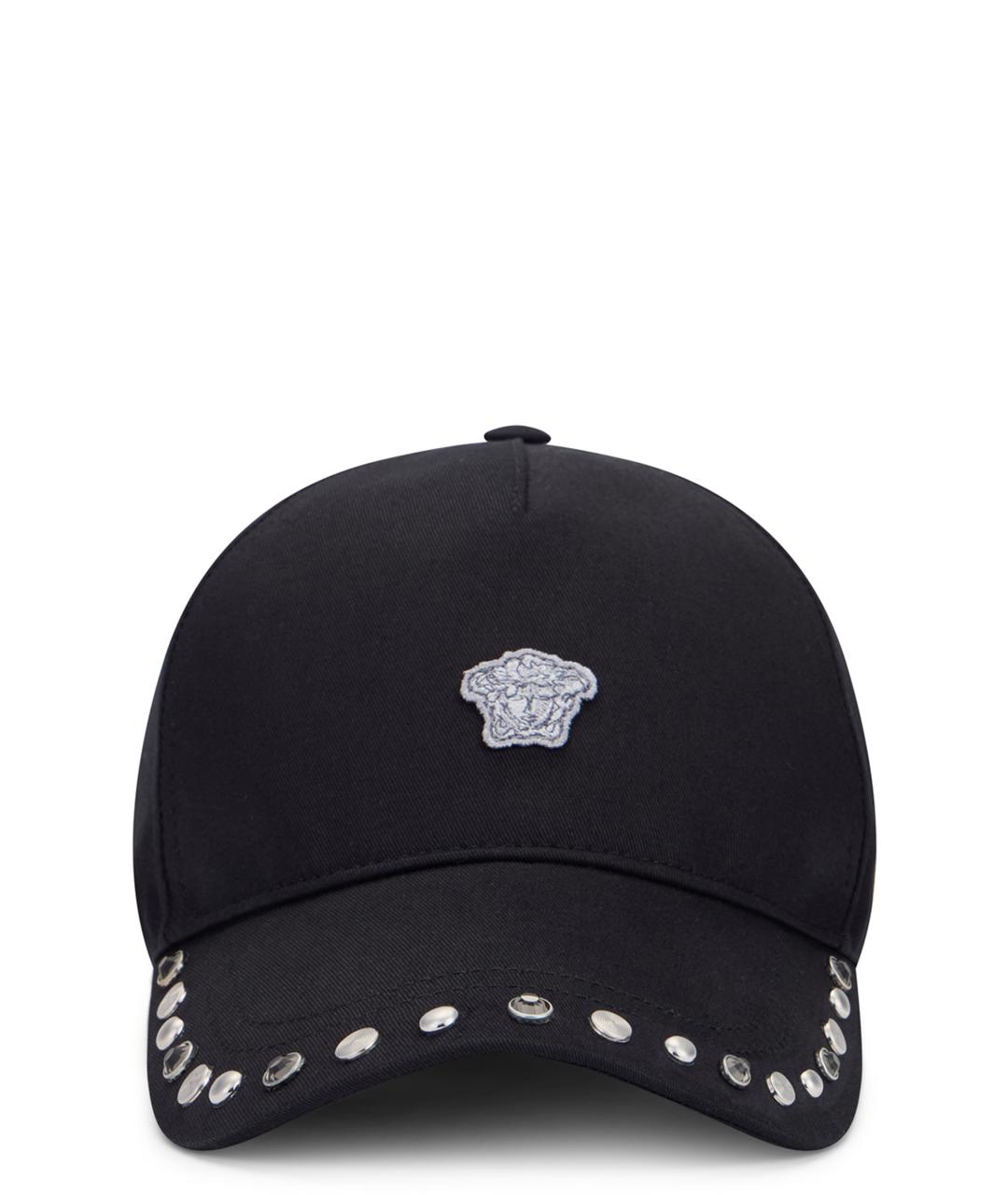 VERSACE Черная хлопковая кепка/бейсболка, фото 1