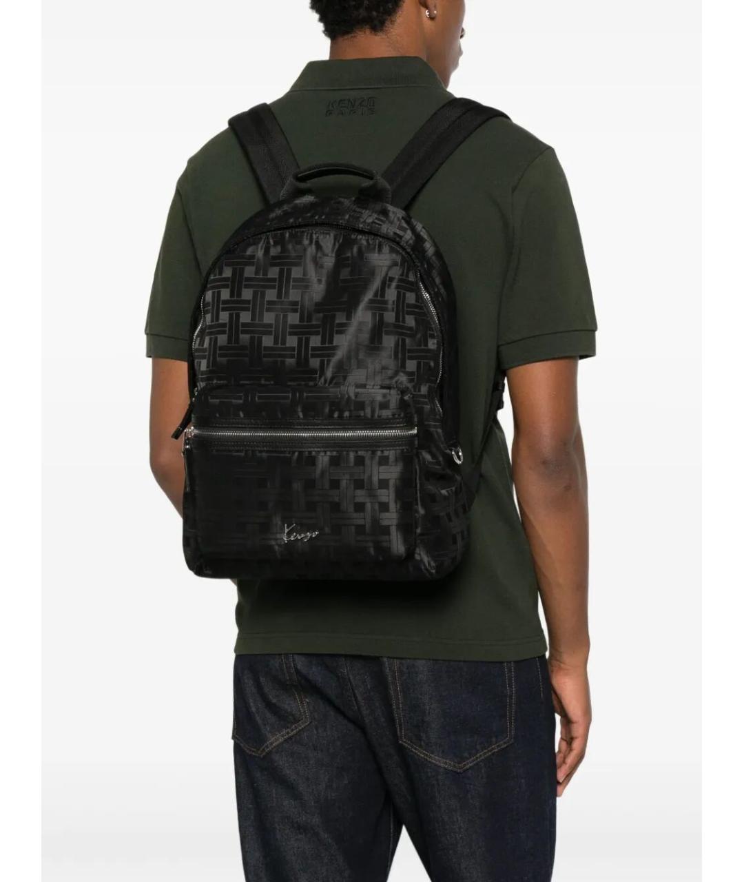 KENZO Черный хлопковый рюкзак, фото 3