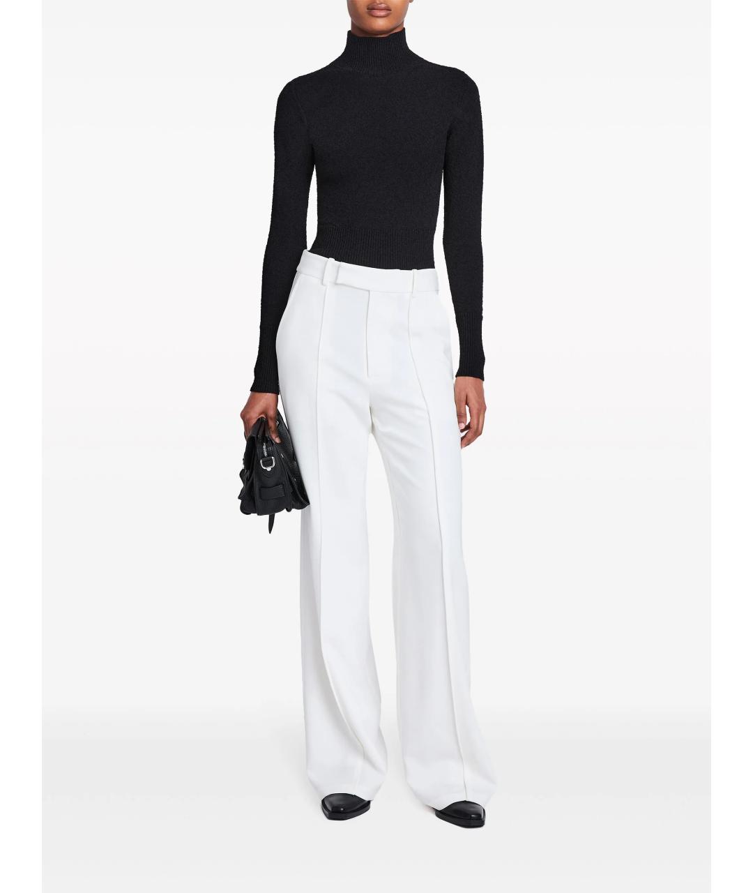 PROENZA SCHOULER Белые вискозные прямые брюки, фото 5