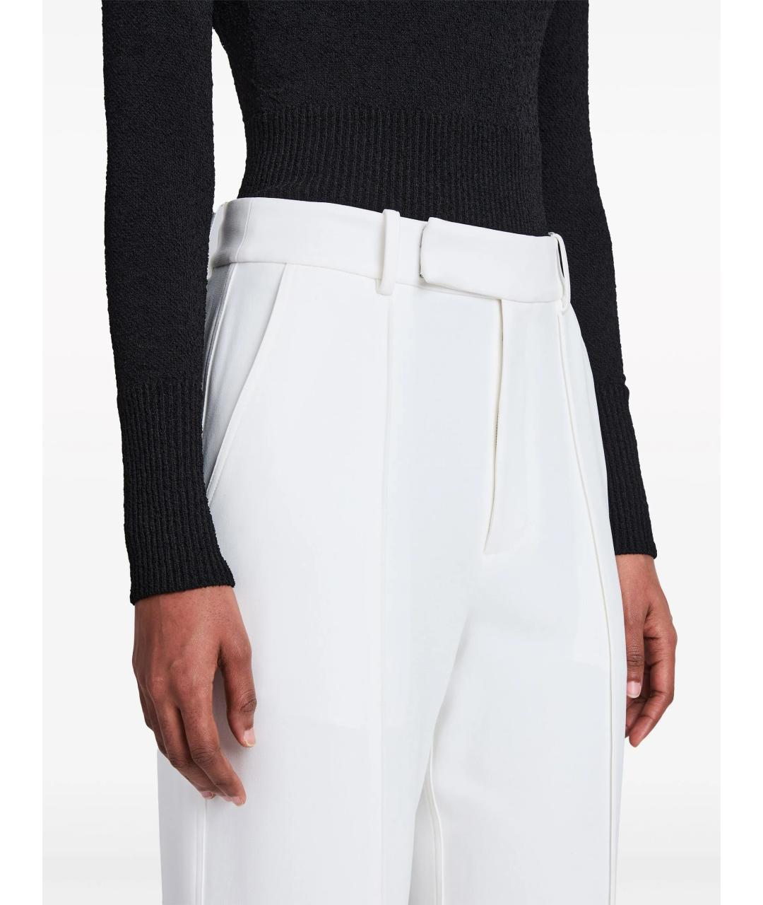 PROENZA SCHOULER Белые вискозные прямые брюки, фото 4