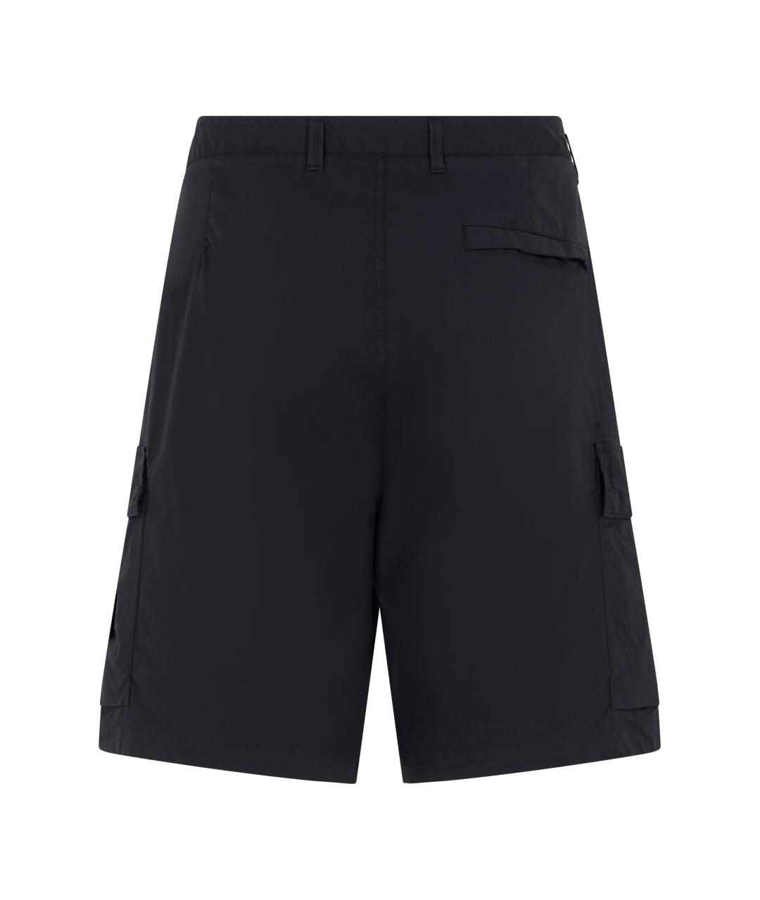 STONE ISLAND Темно-синие хлопковые шорты, фото 2