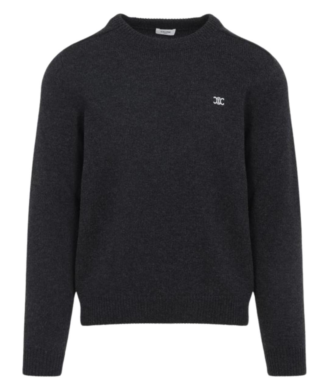 CELINE Антрацитовый шерстяной джемпер / свитер, фото 1