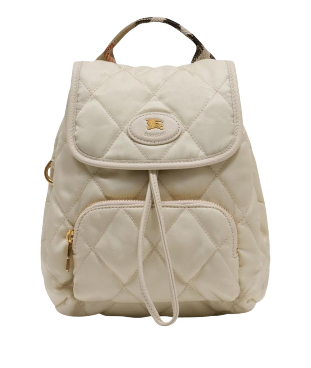 BURBERRY Белый тканевый рюкзак, фото 1