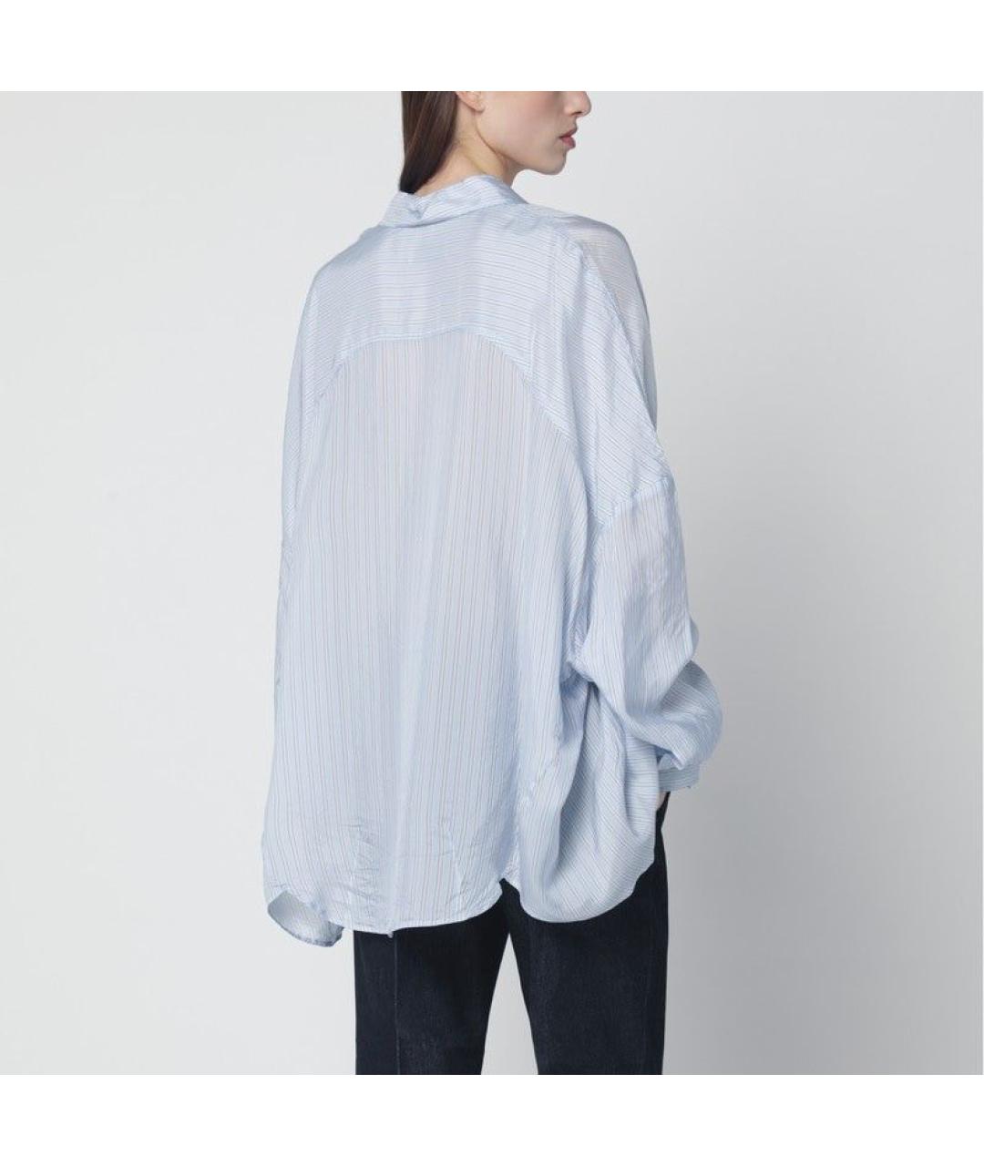 DRIES VAN NOTEN Голубая вискозная рубашка, фото 3