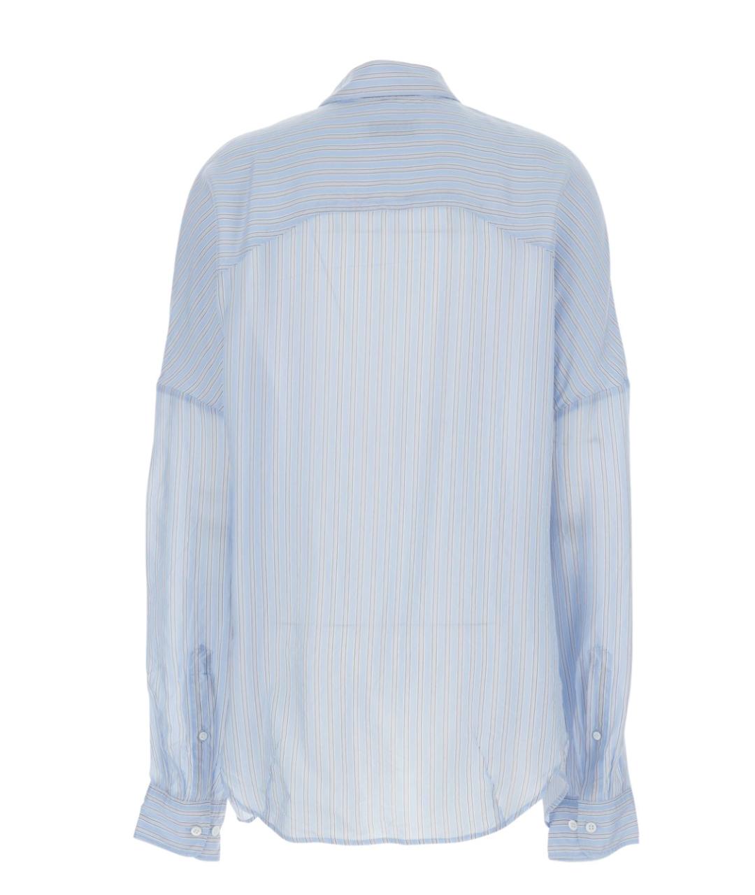 DRIES VAN NOTEN Голубая вискозная рубашка, фото 4