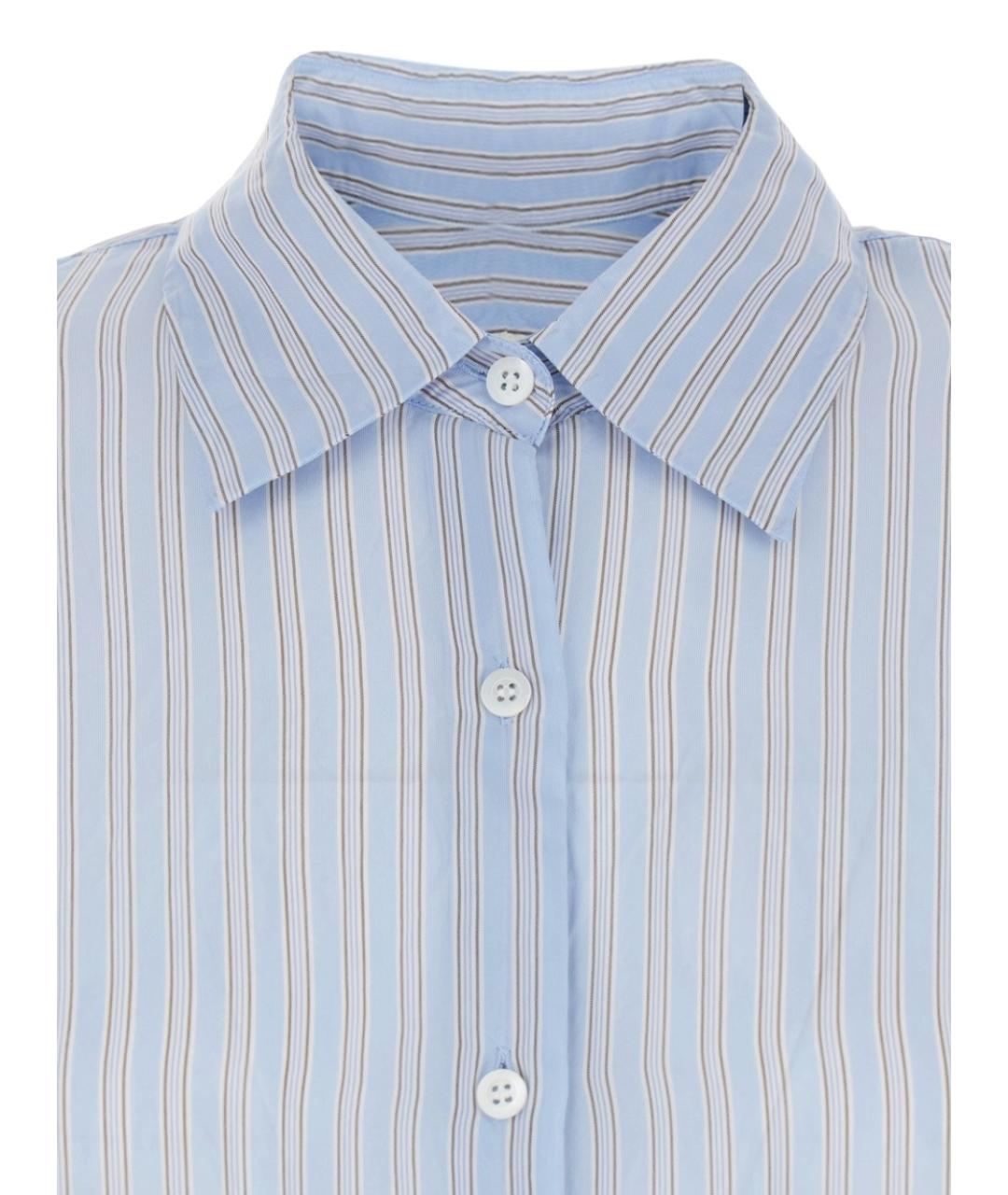 DRIES VAN NOTEN Голубая вискозная рубашка, фото 5