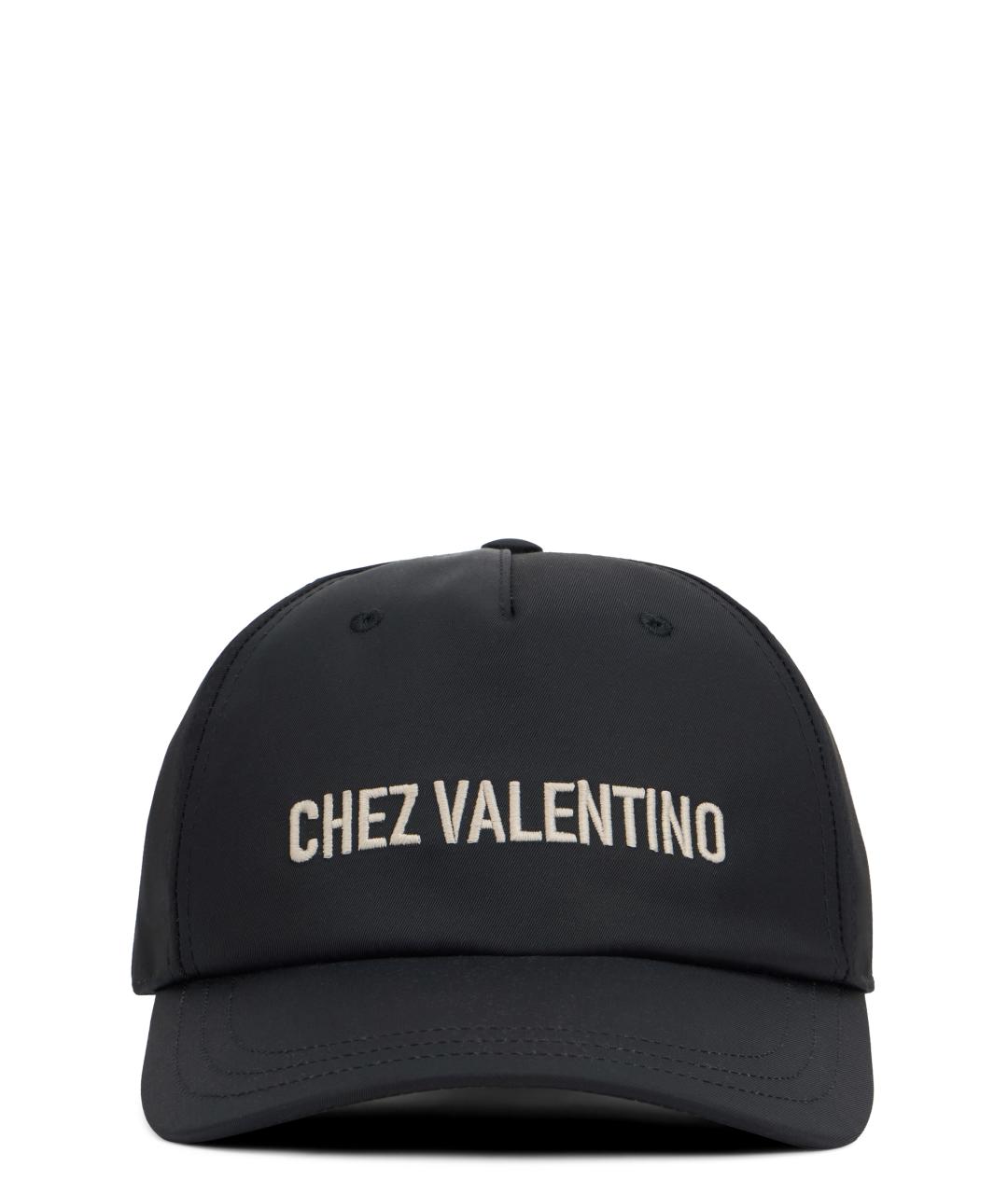 VALENTINO Черная хлопковая кепка/бейсболка, фото 1