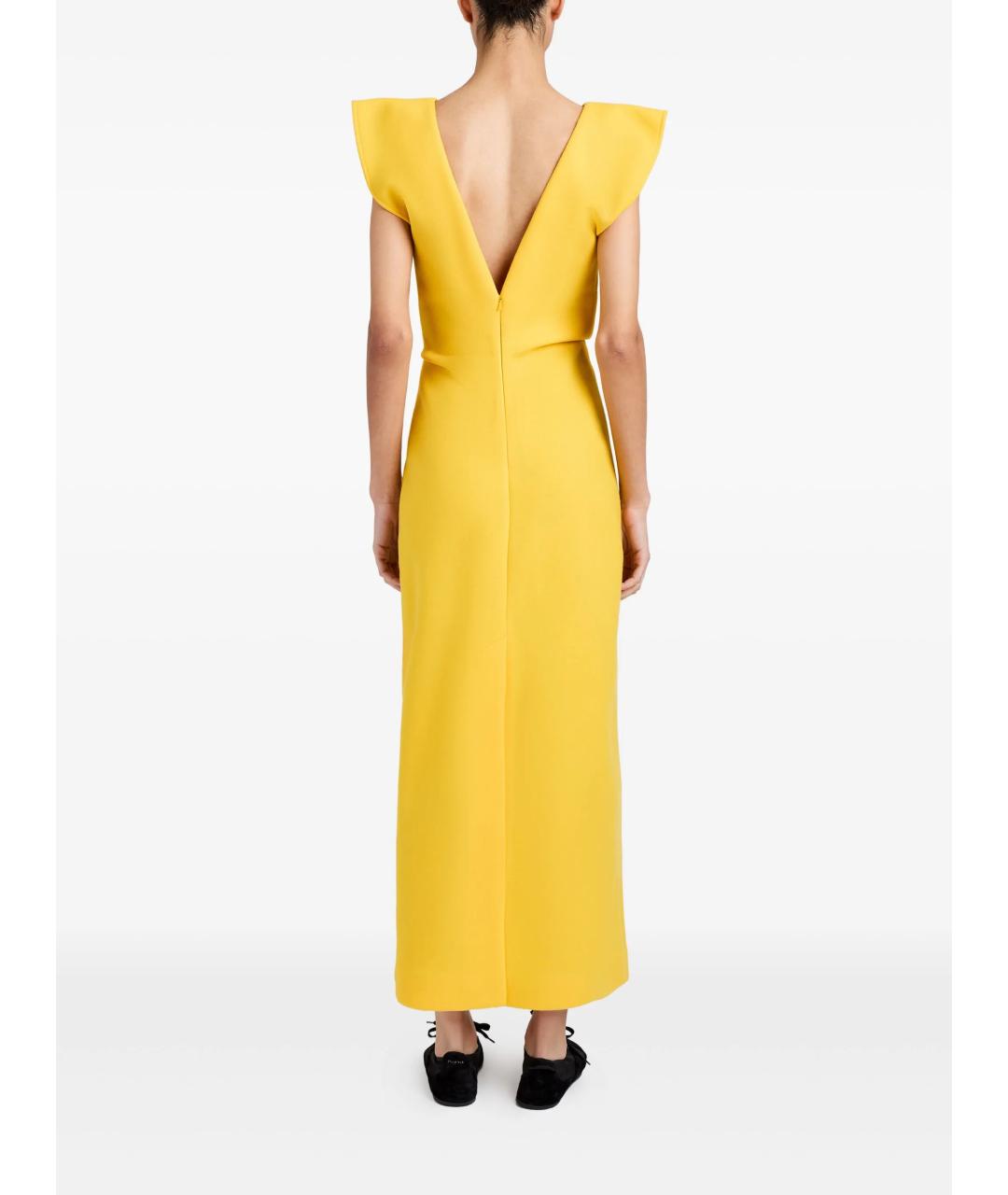 PROENZA SCHOULER Желтое вискозное платье, фото 4
