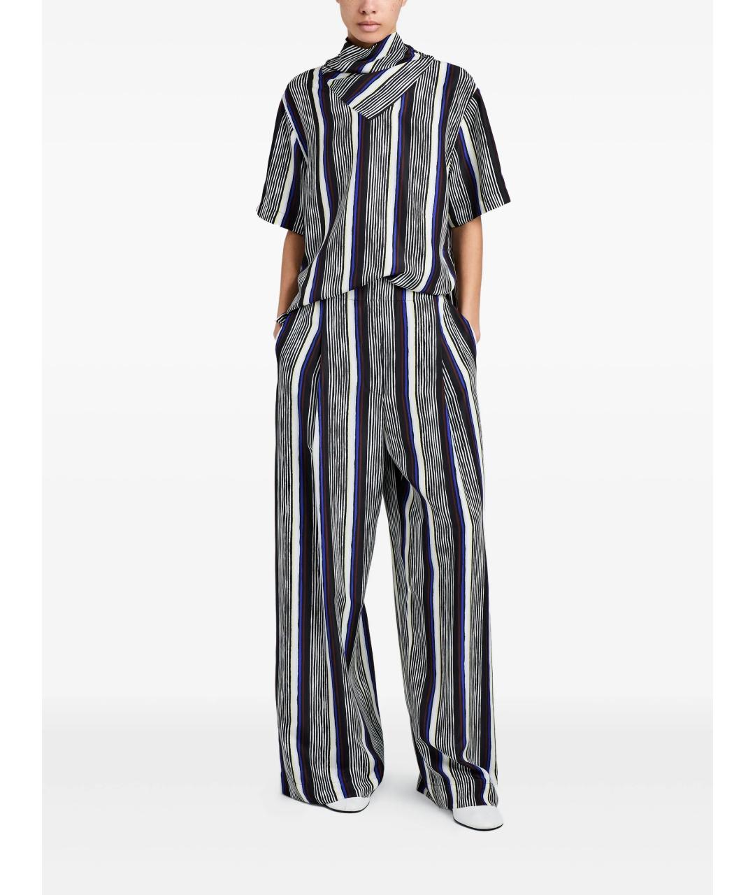 PROENZA SCHOULER Мульти шелковые брюки широкие, фото 4