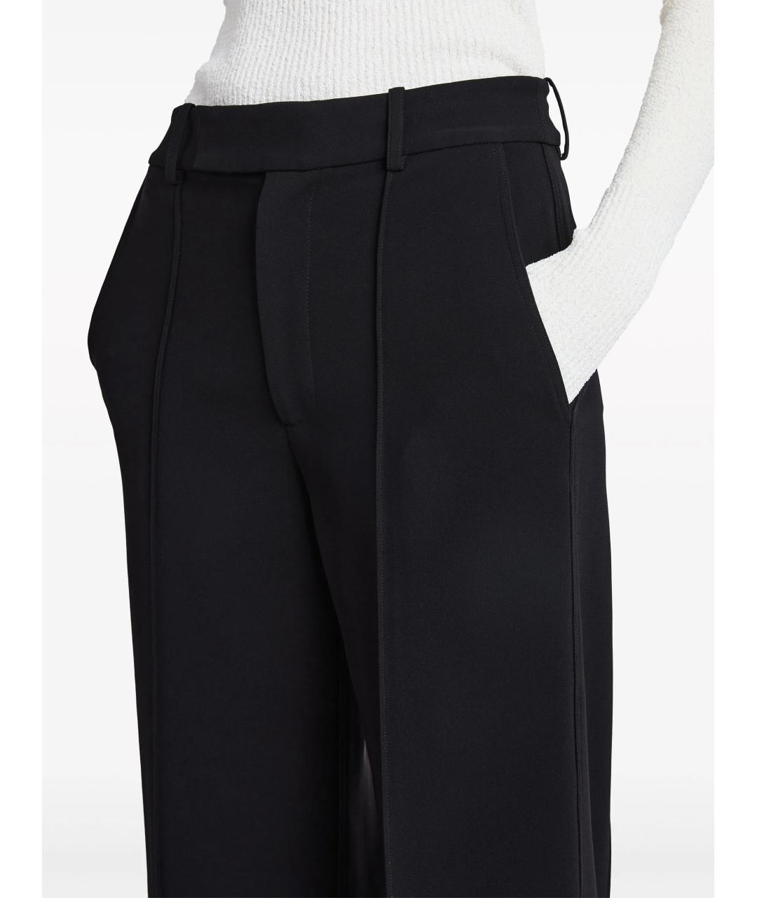 PROENZA SCHOULER Черные полиэстеровые прямые брюки, фото 4