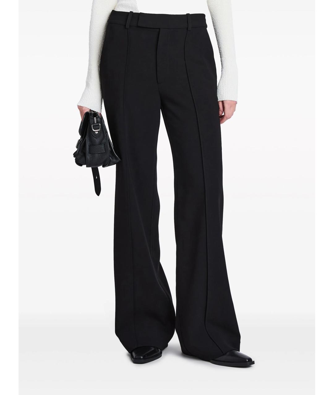 PROENZA SCHOULER Черные полиэстеровые прямые брюки, фото 3