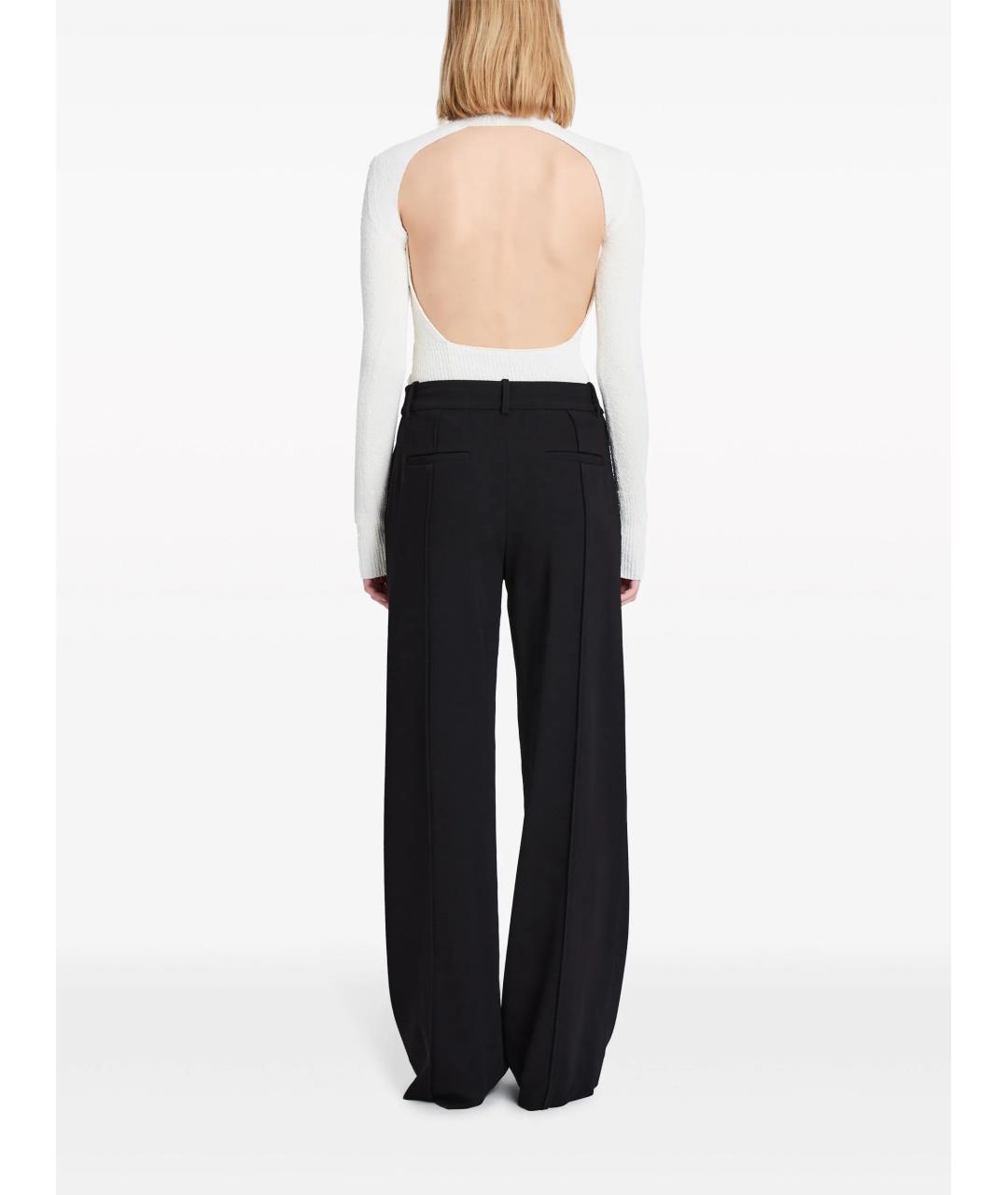 PROENZA SCHOULER Черные полиэстеровые прямые брюки, фото 2