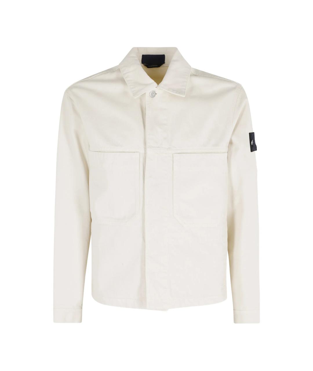 STONE ISLAND Белая хлопковая куртка, фото 1