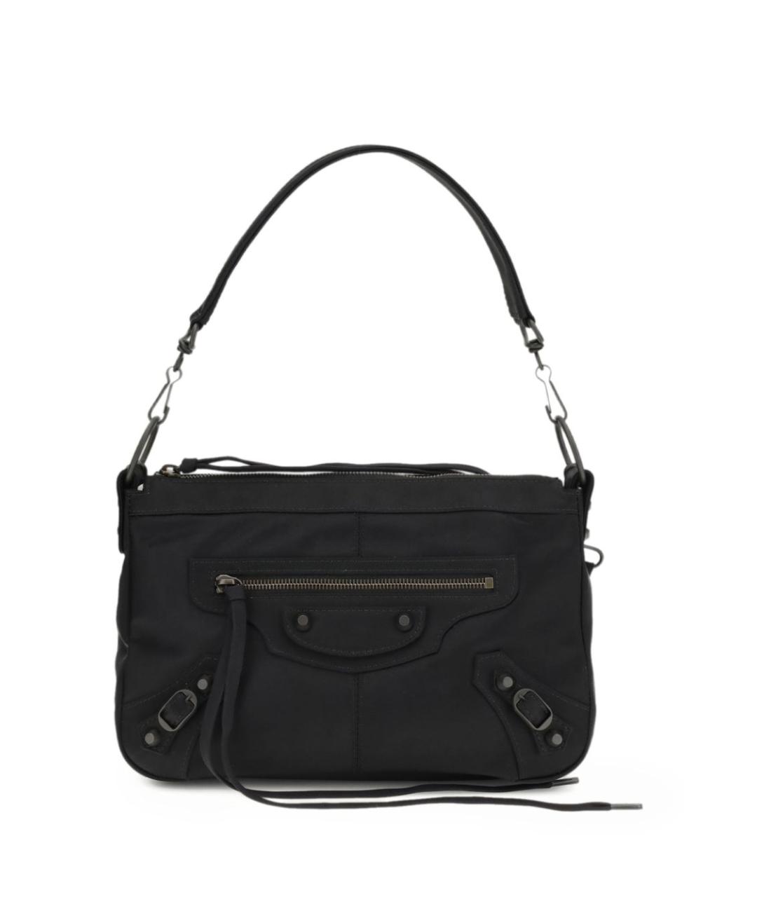 BALENCIAGA Черная тканевая сумка на плечо, фото 1