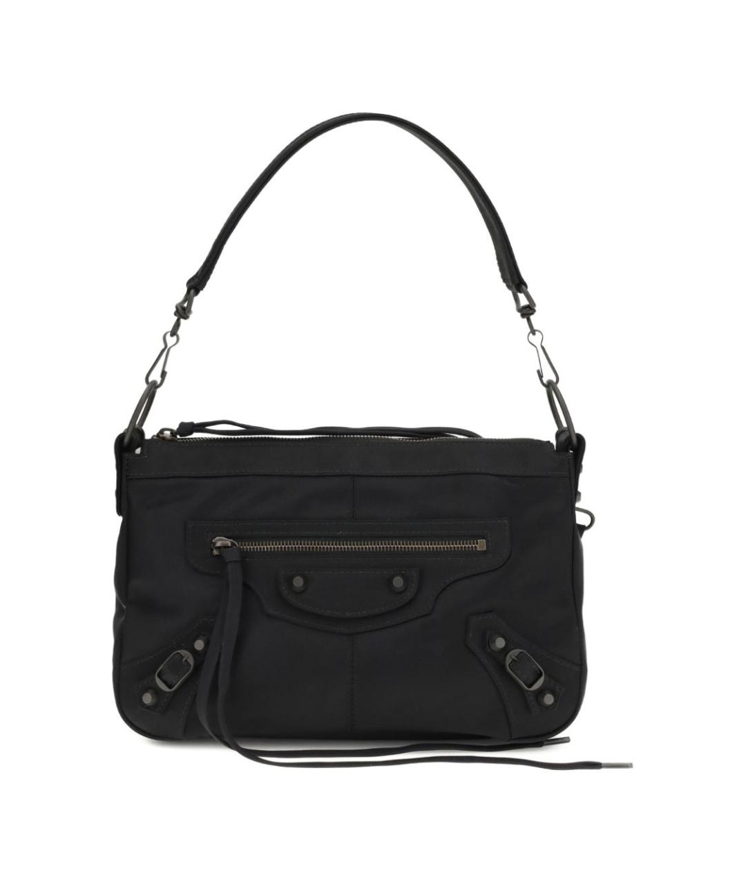 BALENCIAGA Черная тканевая сумка на плечо, фото 3