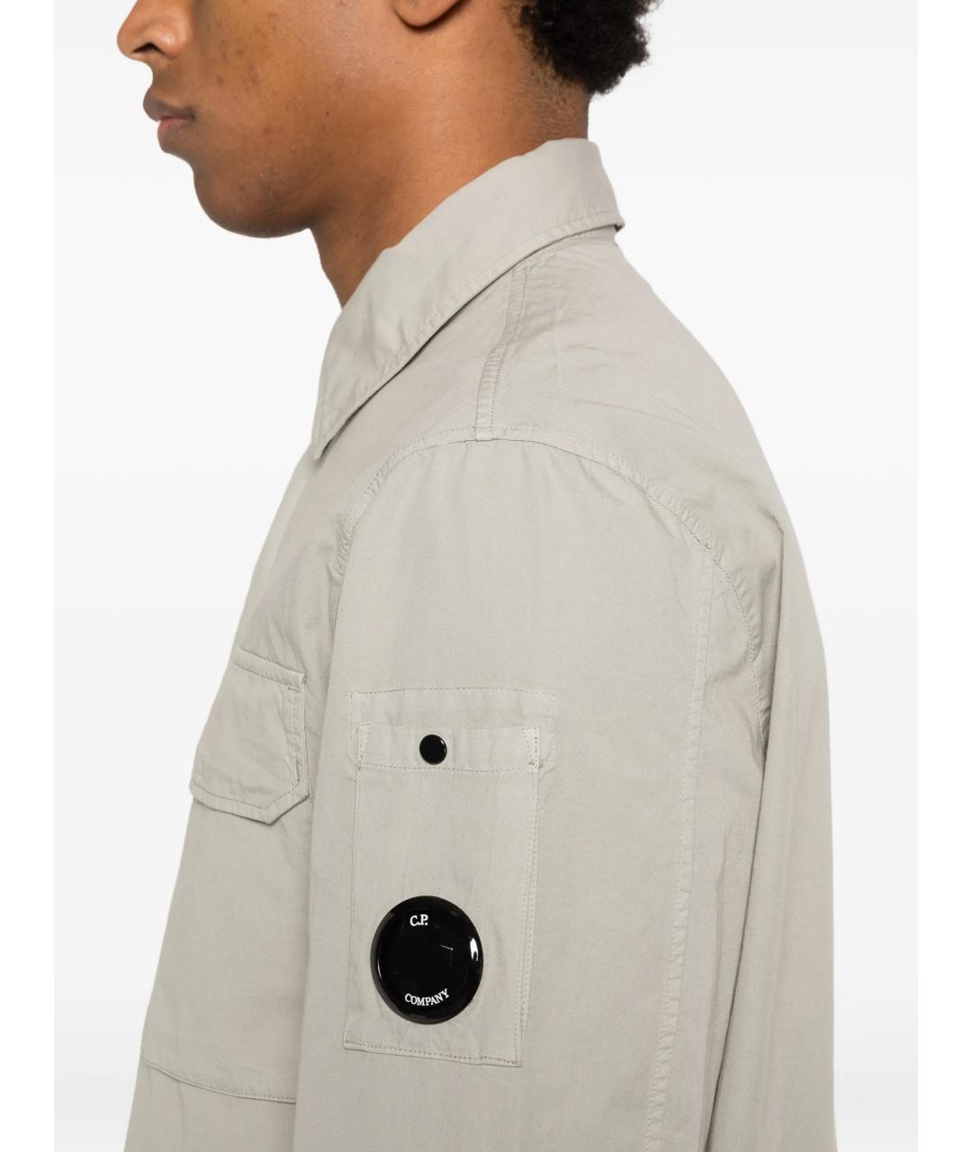 CP COMPANY Серая хлопковая куртка, фото 5