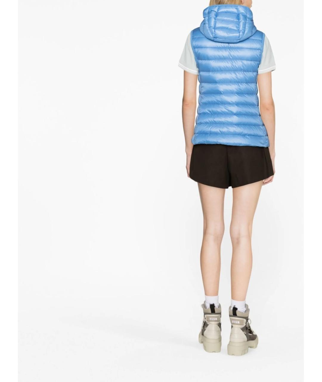 MONCLER Голубой полиамидовый жилет, фото 3