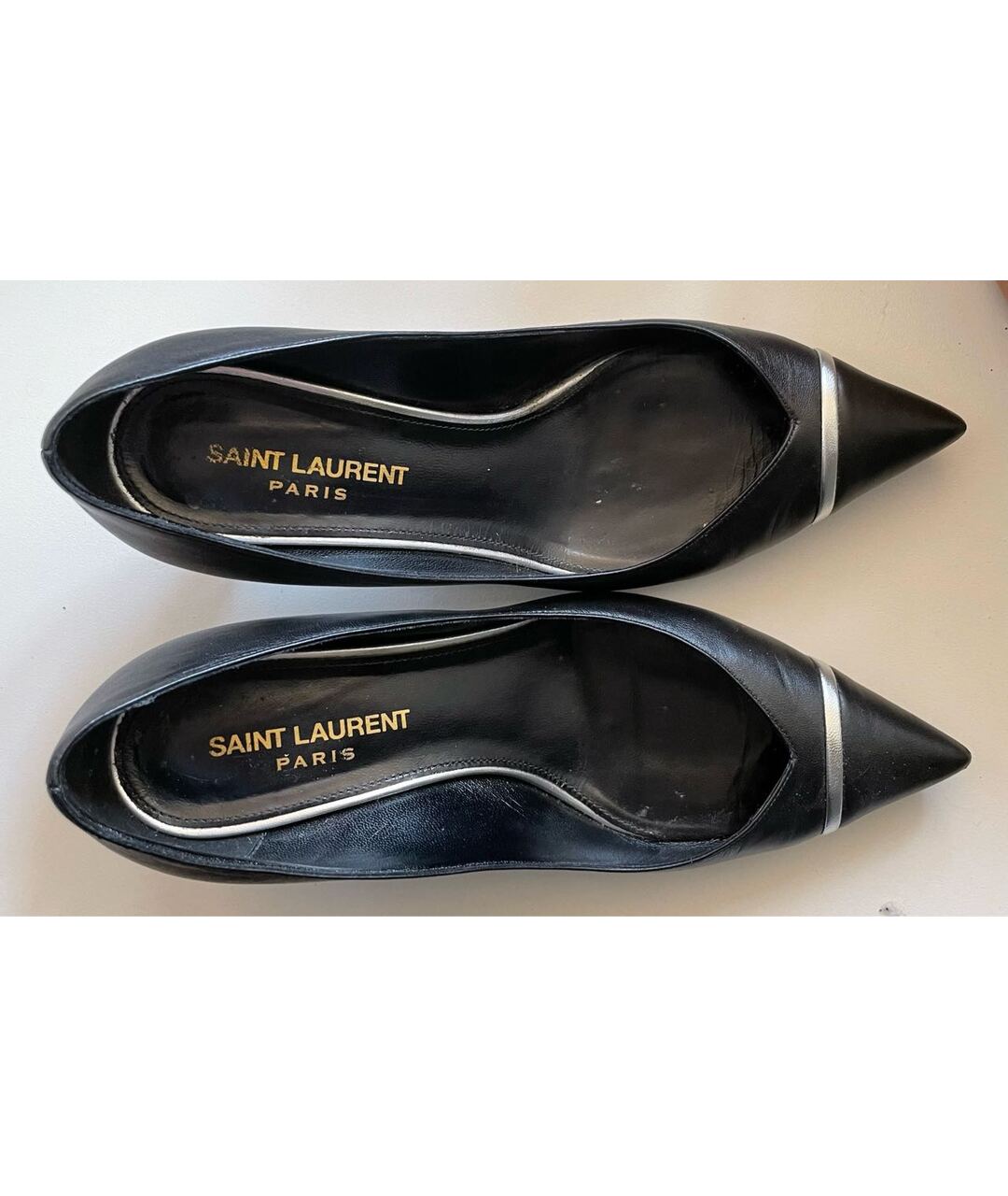 SAINT LAURENT Черные кожаные туфли, фото 4