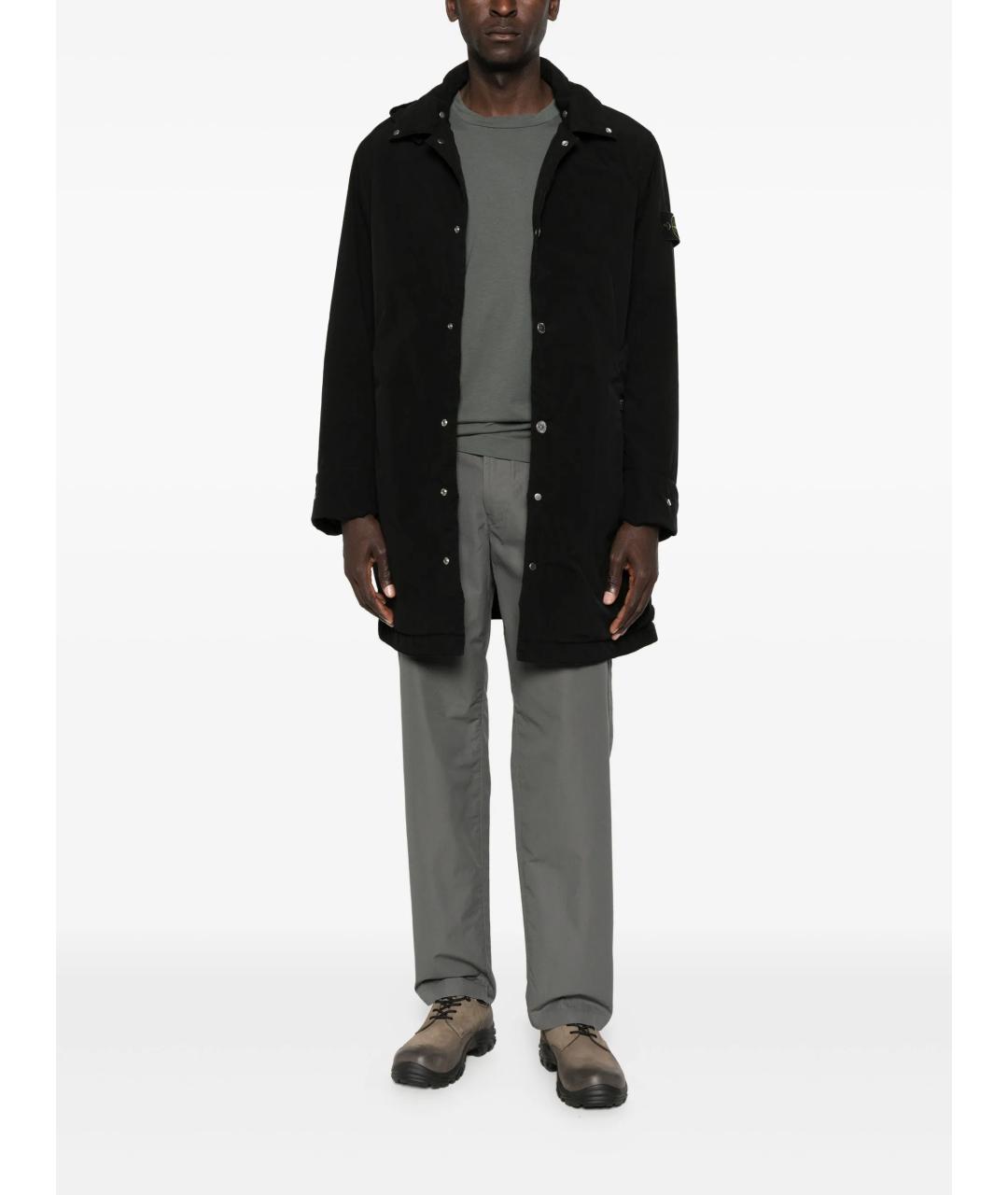 STONE ISLAND Серые хлопковые повседневные брюки, фото 5