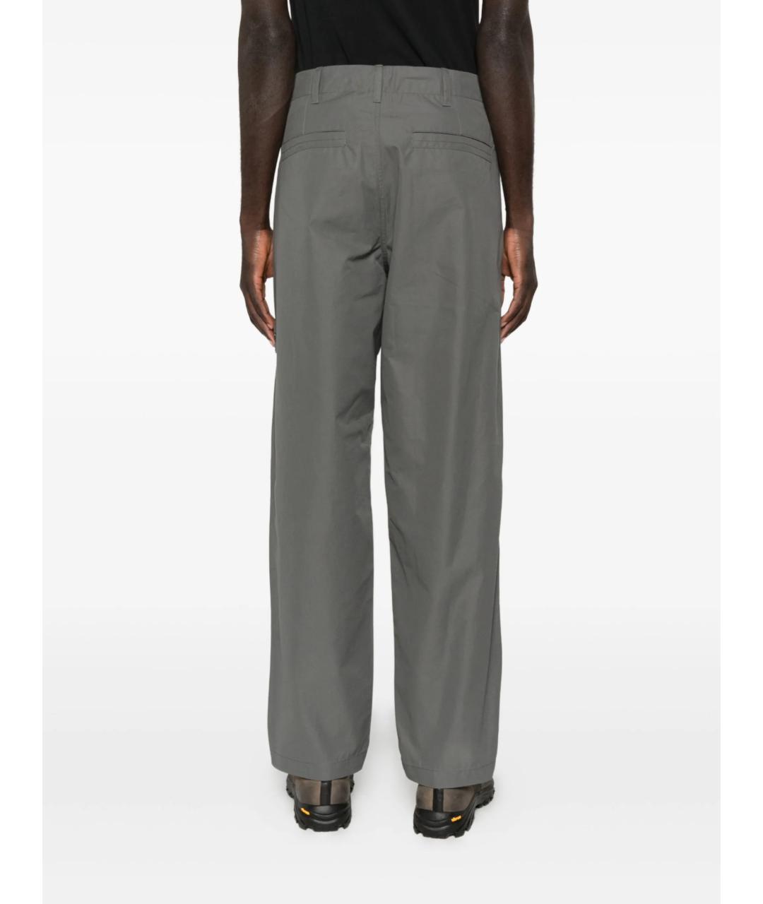 STONE ISLAND Серые хлопковые повседневные брюки, фото 3