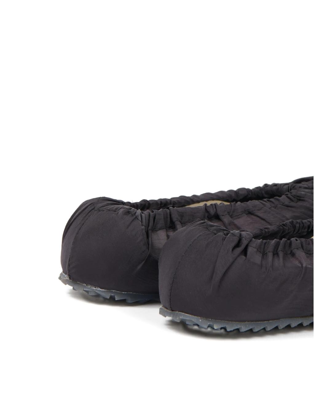 MAISON MARGIELA Черные текстильные балетки, фото 3
