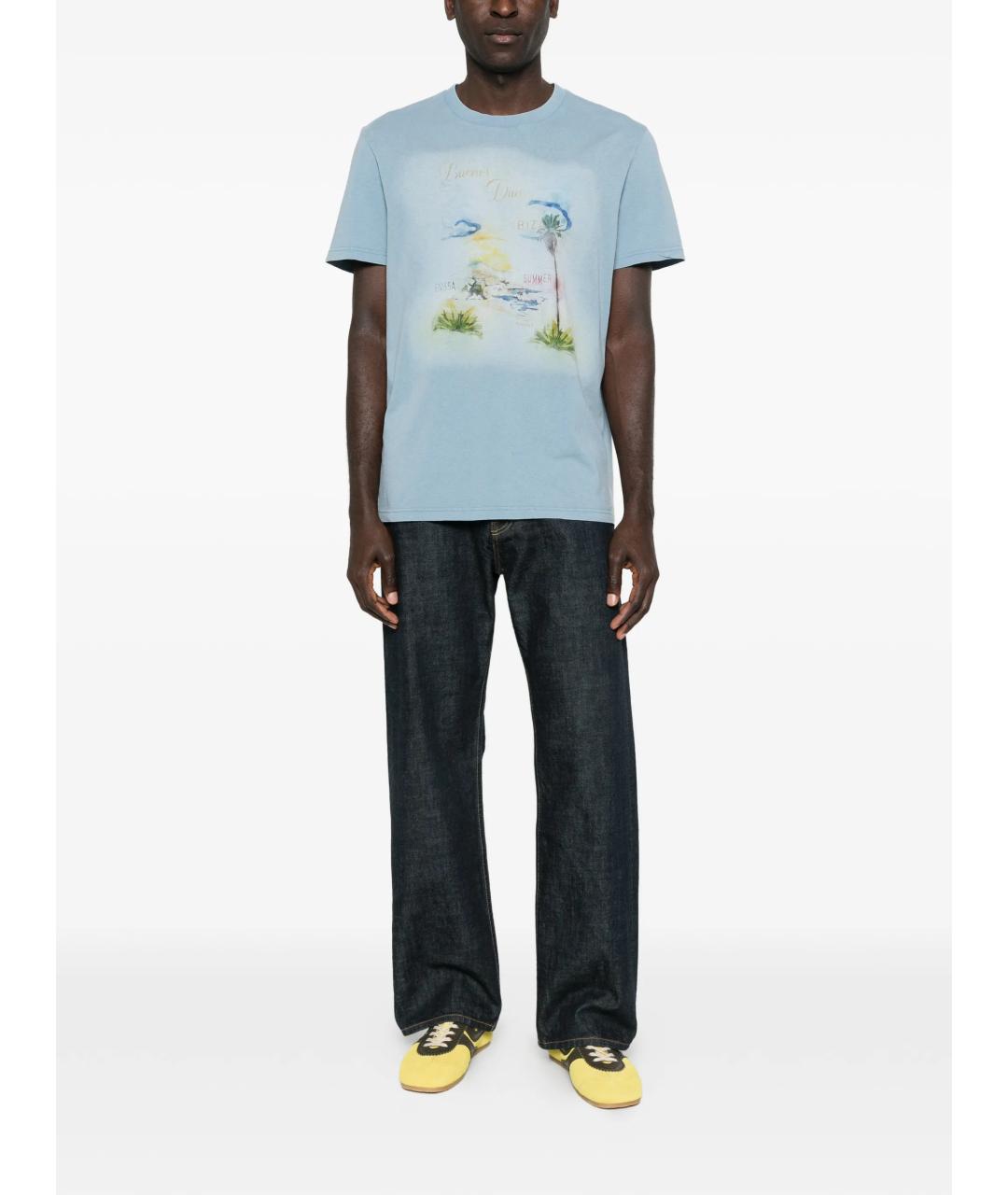 ISABEL MARANT Синяя хлопковая футболка, фото 2