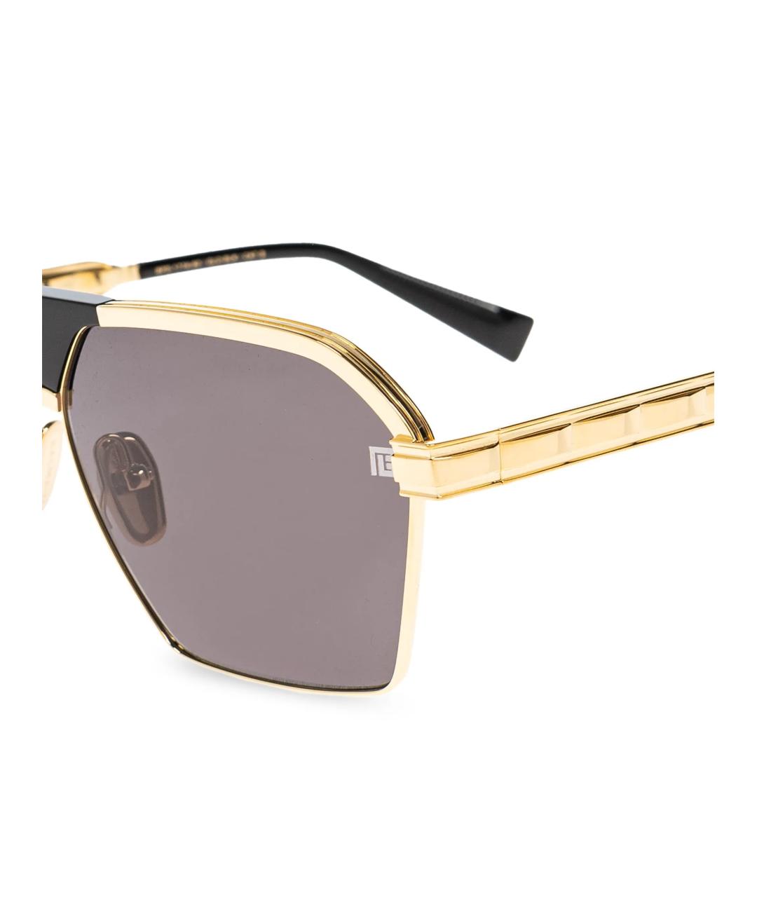 BALMAIN Золотые металлические солнцезащитные очки, фото 2