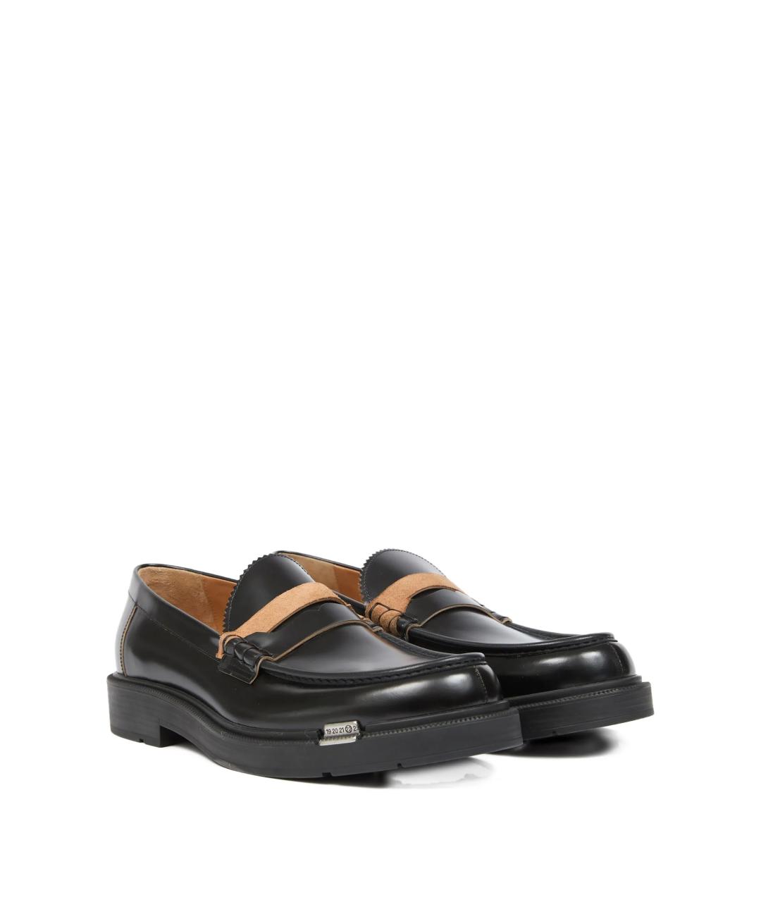 MAISON MARGIELA Черные кожаные лоферы, фото 2