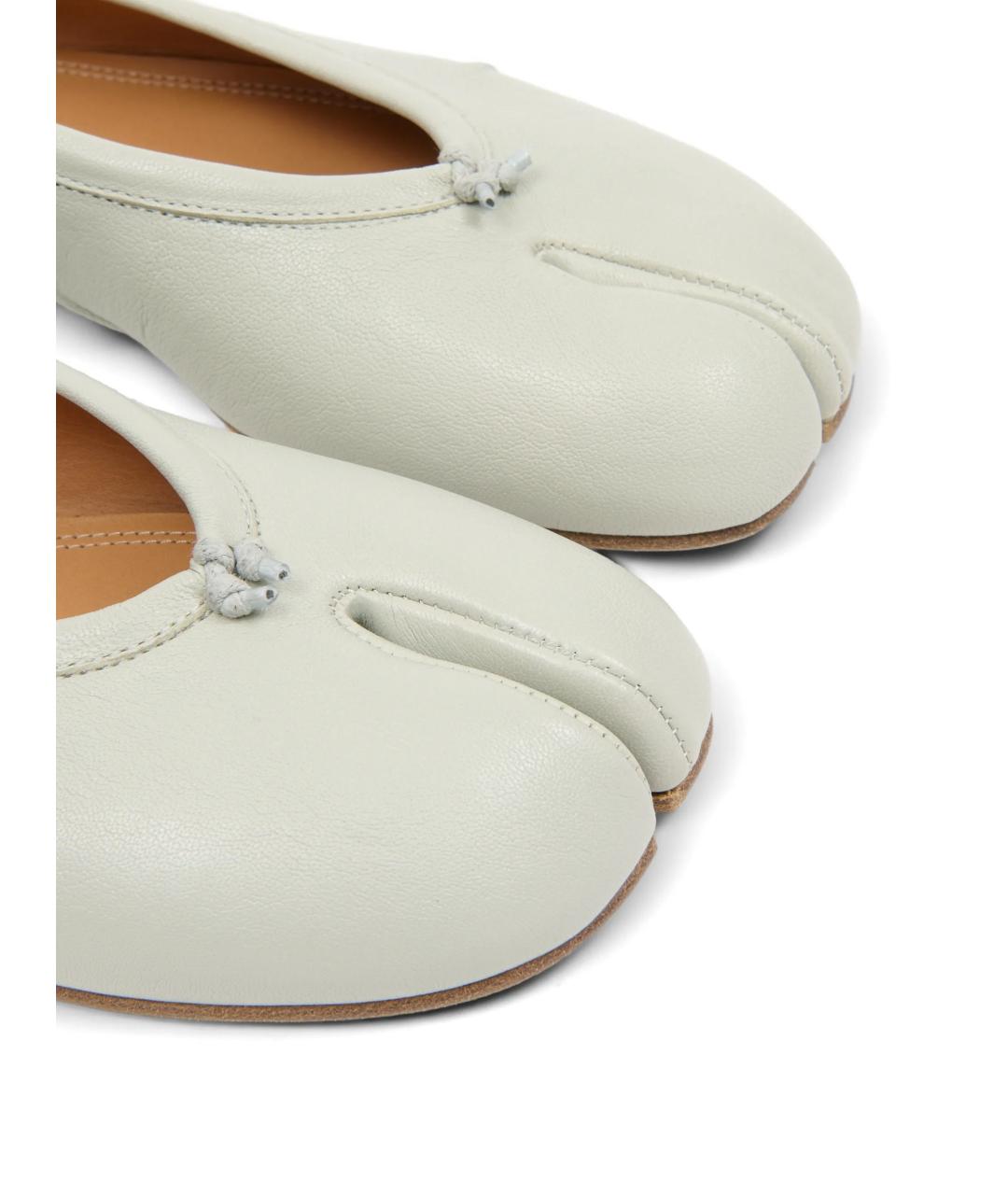 MAISON MARGIELA Серые кожаные балетки, фото 2