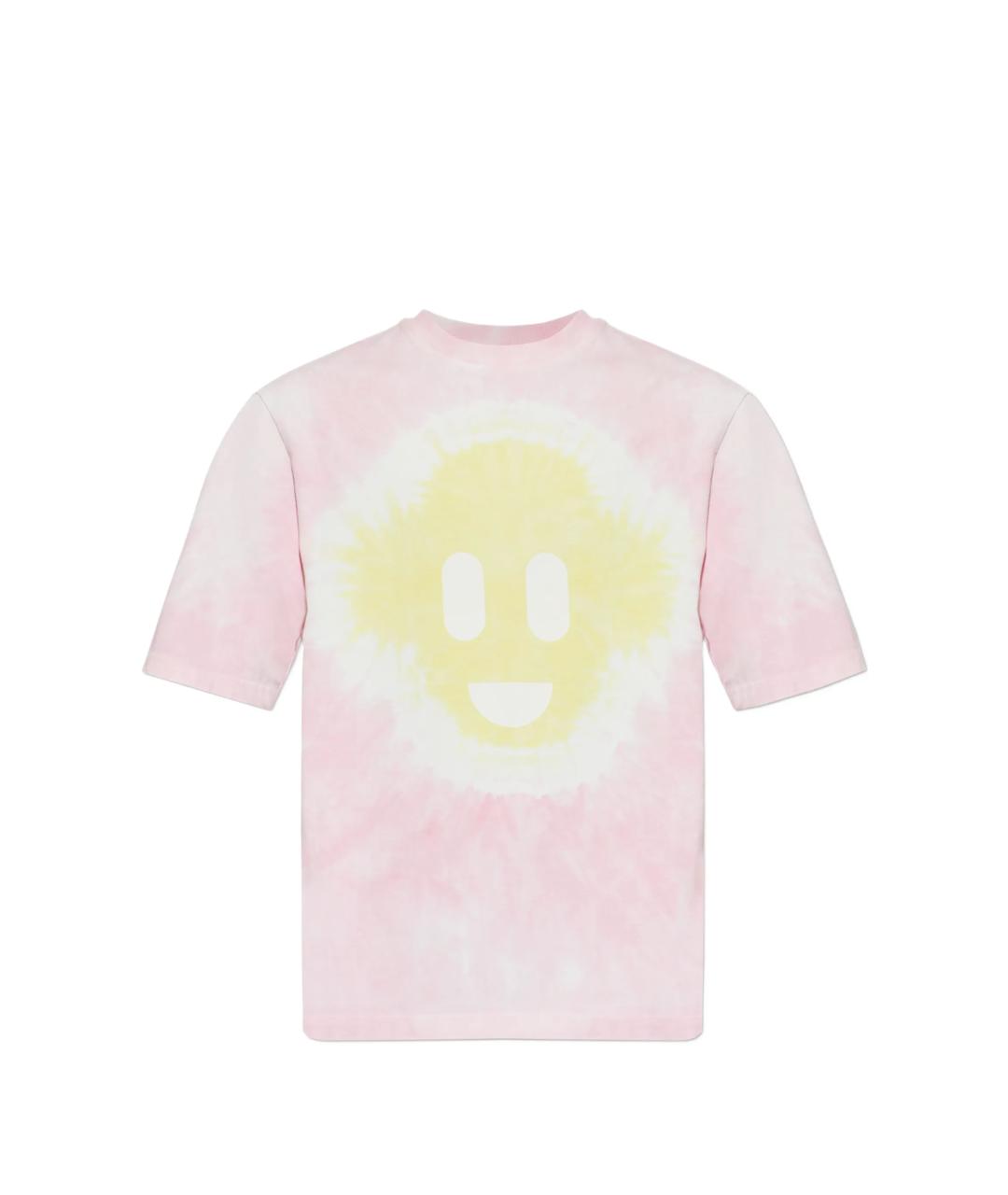 CASABLANCA Розовая хлопковая футболка, фото 1