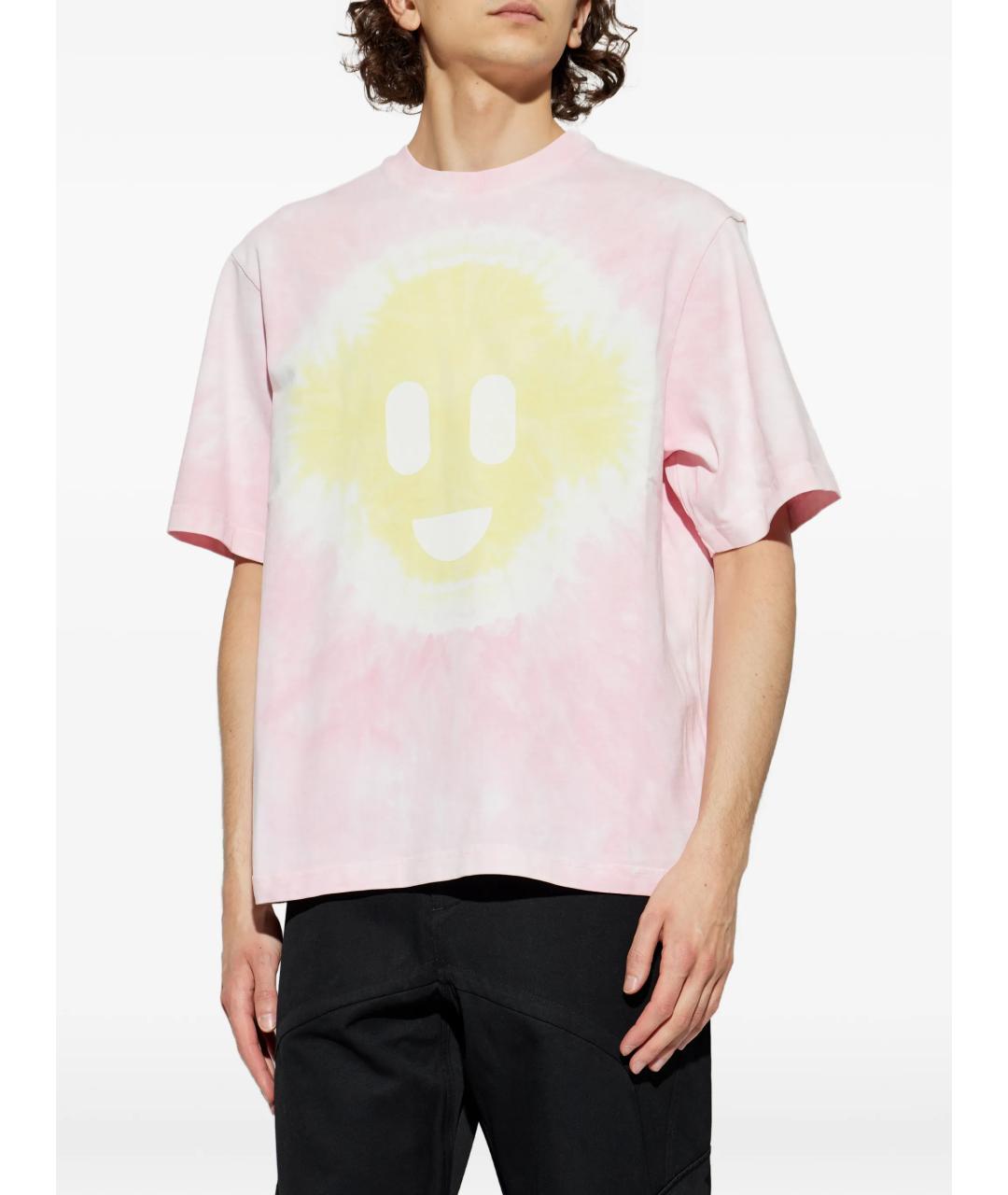 CASABLANCA Розовая хлопковая футболка, фото 5