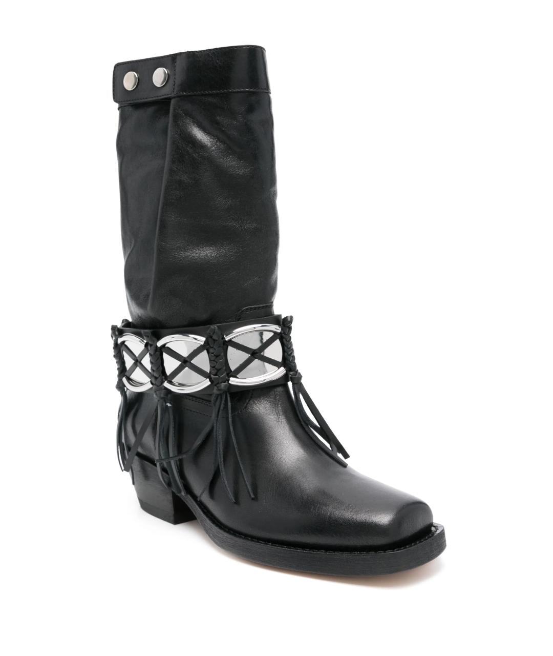 ISABEL MARANT Черные кожаные ботинки, фото 3