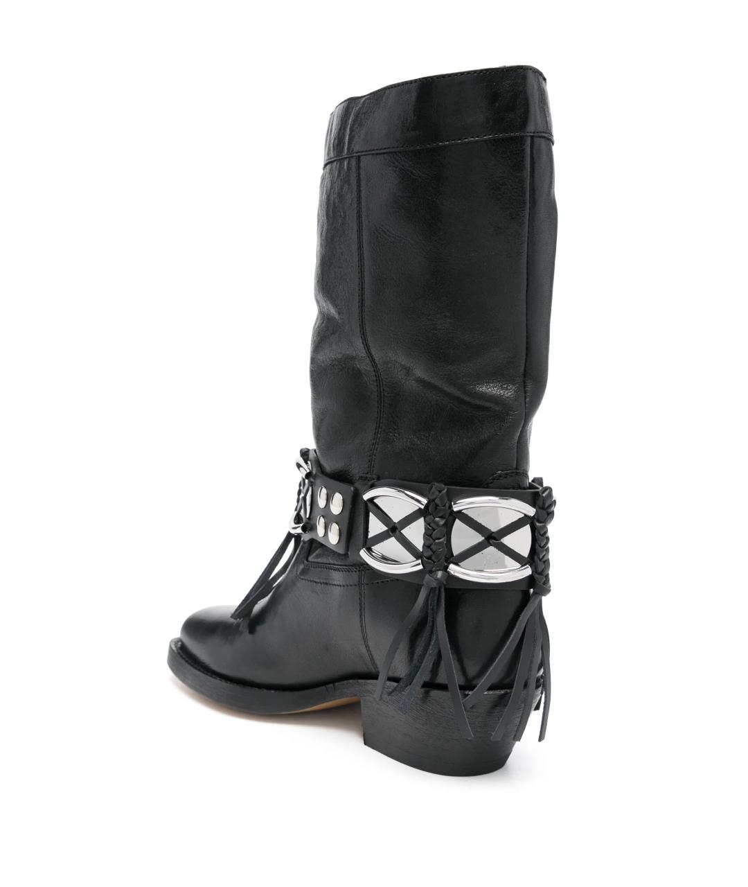 ISABEL MARANT Черные кожаные ботинки, фото 4